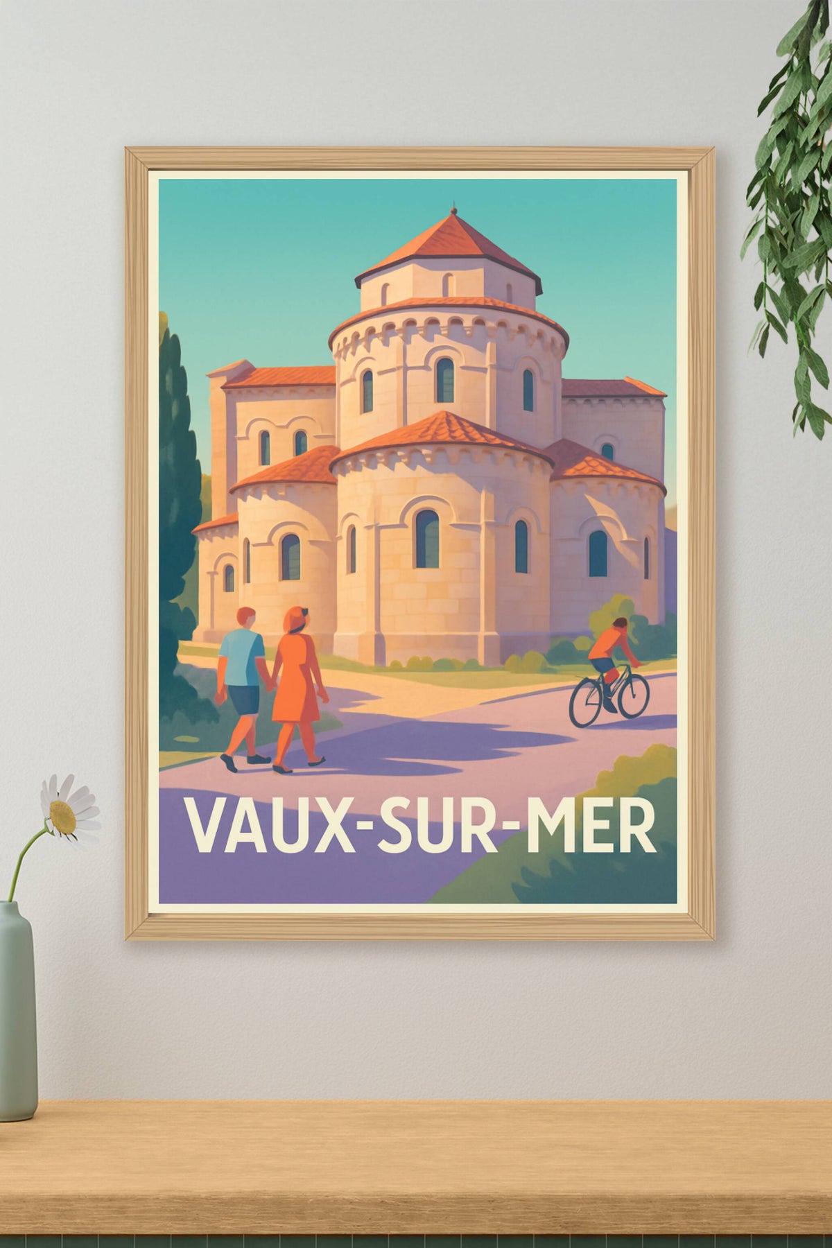 Affiche Vaux-sur-Mer — Charme et Sérénité en Bord de Mer · poster d'art de Vaux-sur-Mer