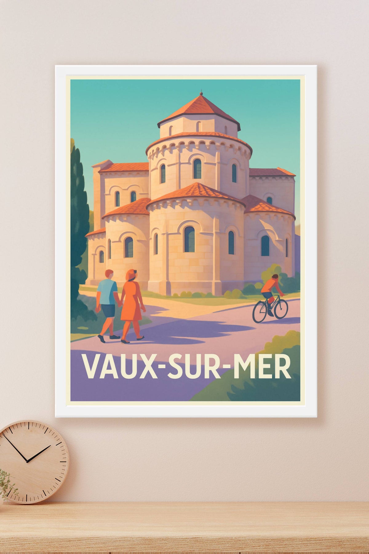 Affiche Vaux-sur-Mer — Charme et Sérénité en Bord de Mer · poster d'art de Vaux-sur-Mer