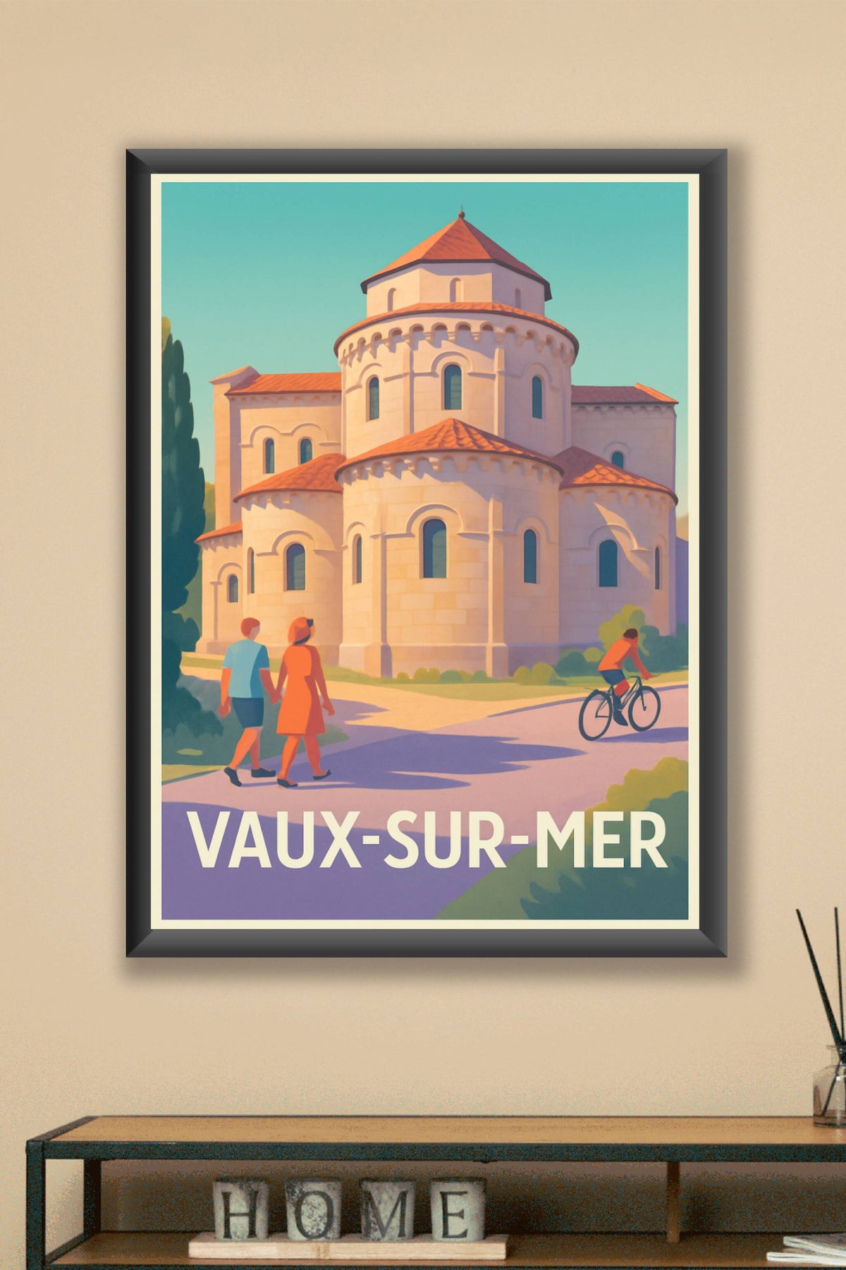 Affiche Vaux-sur-Mer — Charme et Sérénité en Bord de Mer · poster d'art de Vaux-sur-Mer