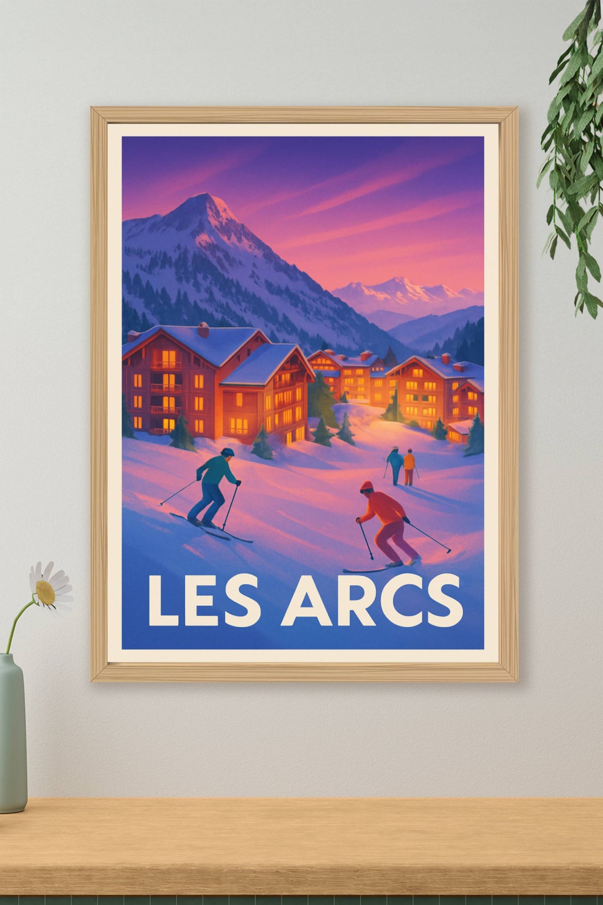 Affiche Les Arcs — Évasion hivernale en montagne · poster d'art de Les Arcs