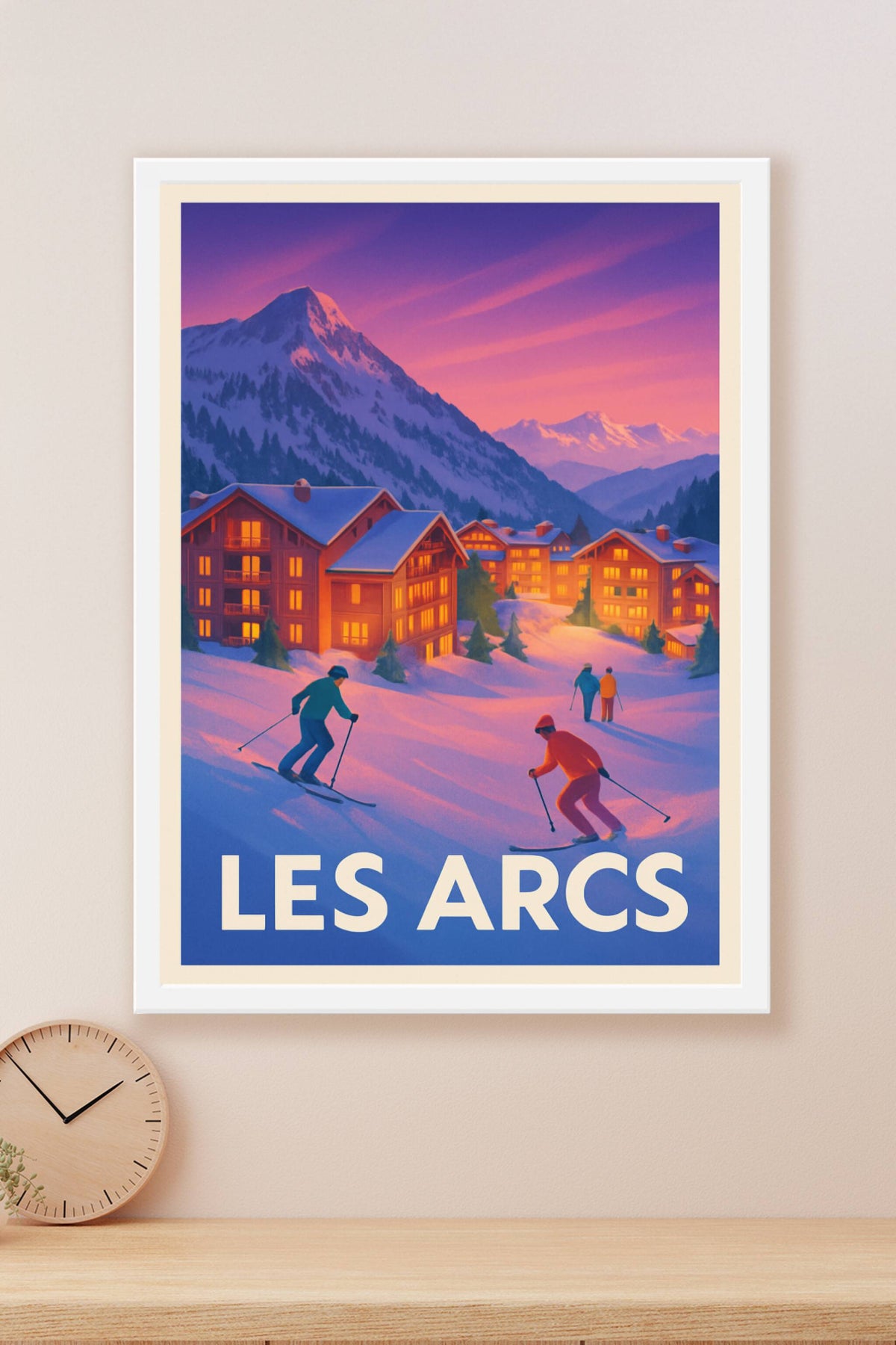 Affiche Les Arcs — Évasion hivernale en montagne · poster d'art de Les Arcs