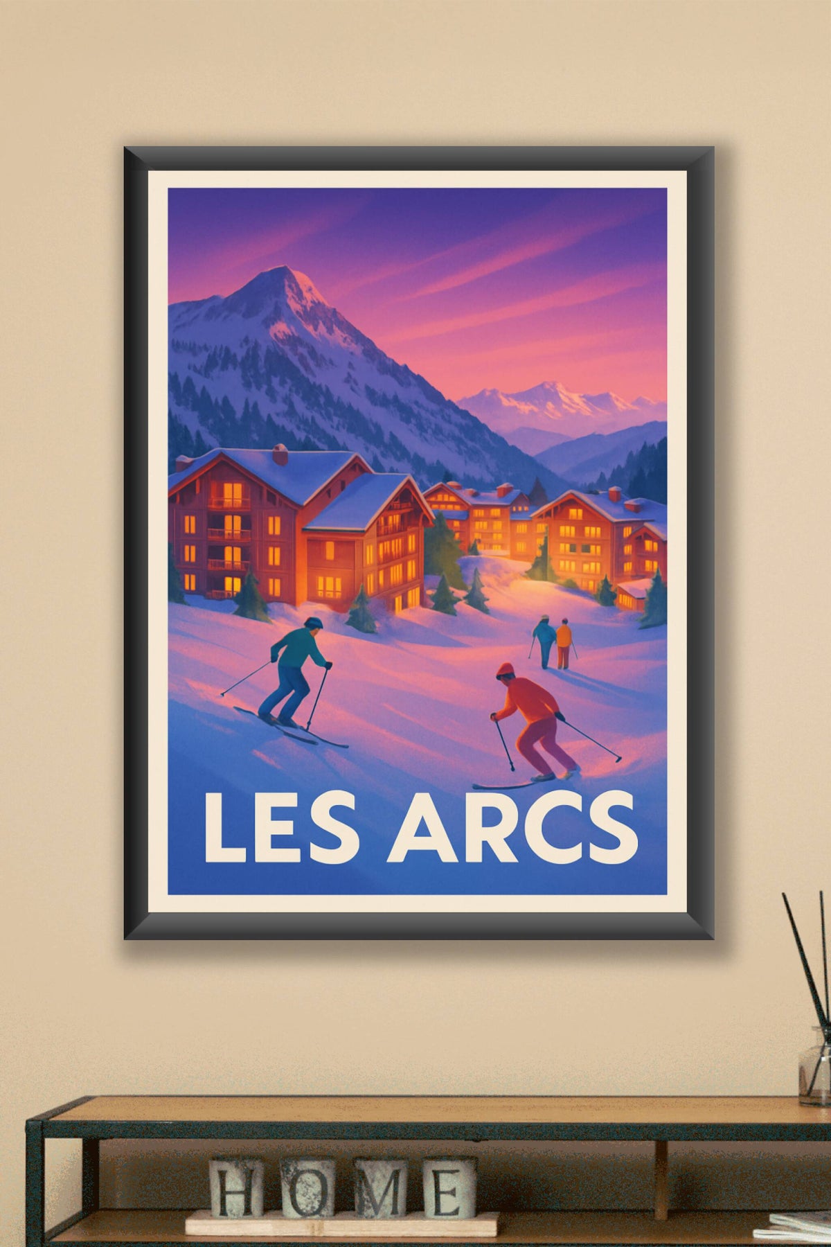 Affiche Les Arcs — Évasion hivernale en montagne · poster d'art de Les Arcs