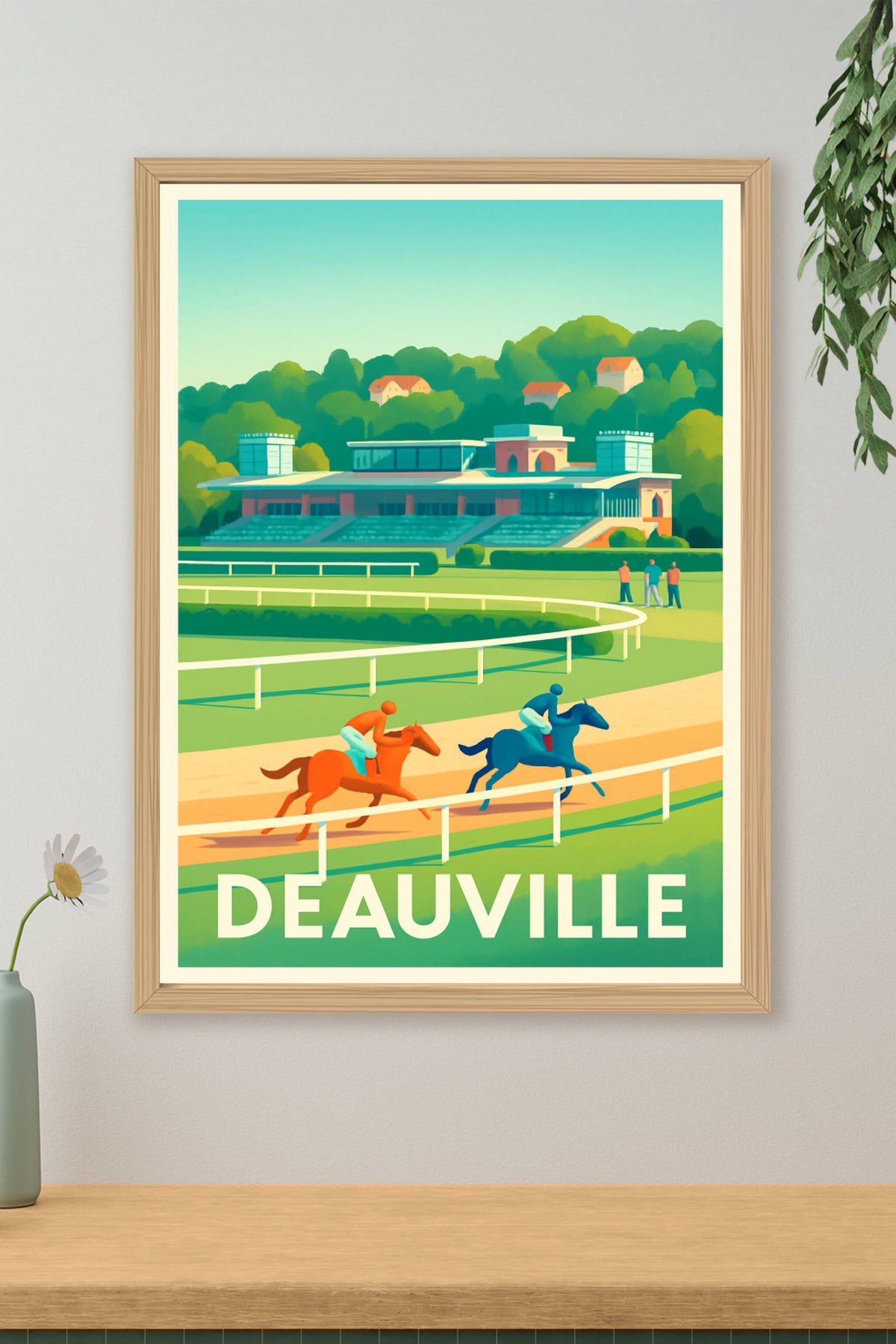 Affiche Deauville — L'élégance des courses hippiques · poster d'art de Deauville