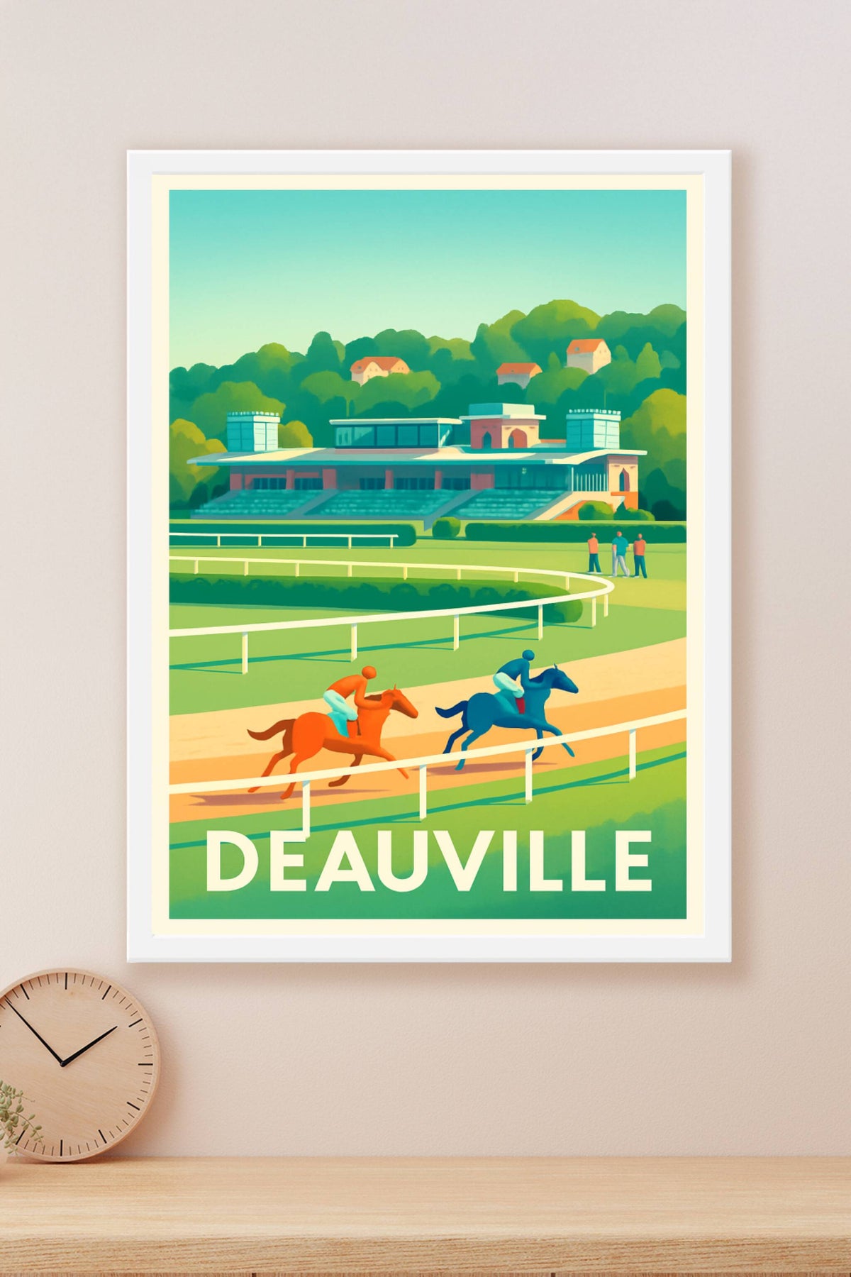 Affiche Deauville — L'élégance des courses hippiques · poster d'art de Deauville