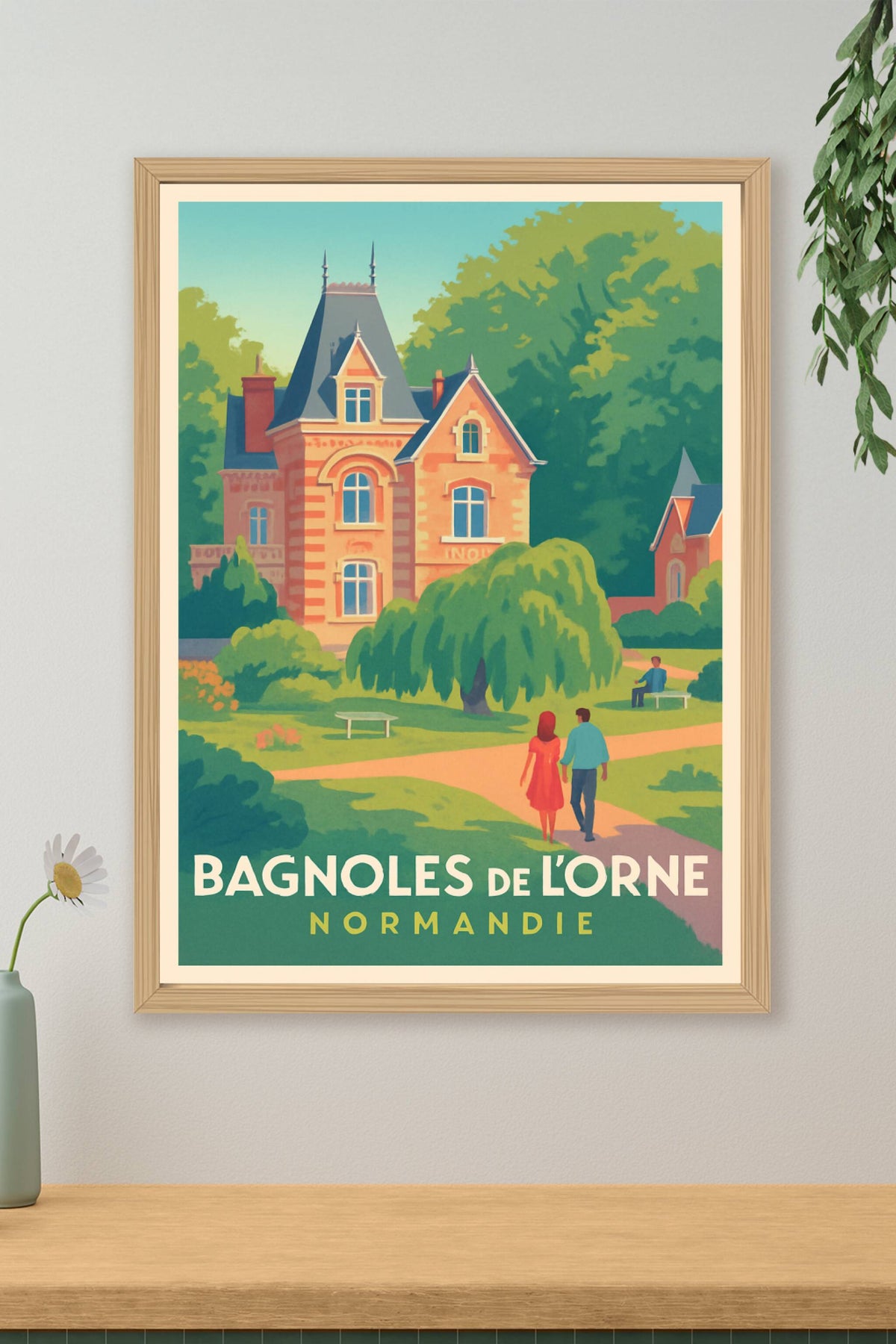 Affiche Bagnoles de l'Orne — Charme et sérénité normandes · poster d'art de Bagnoles de l'Orne