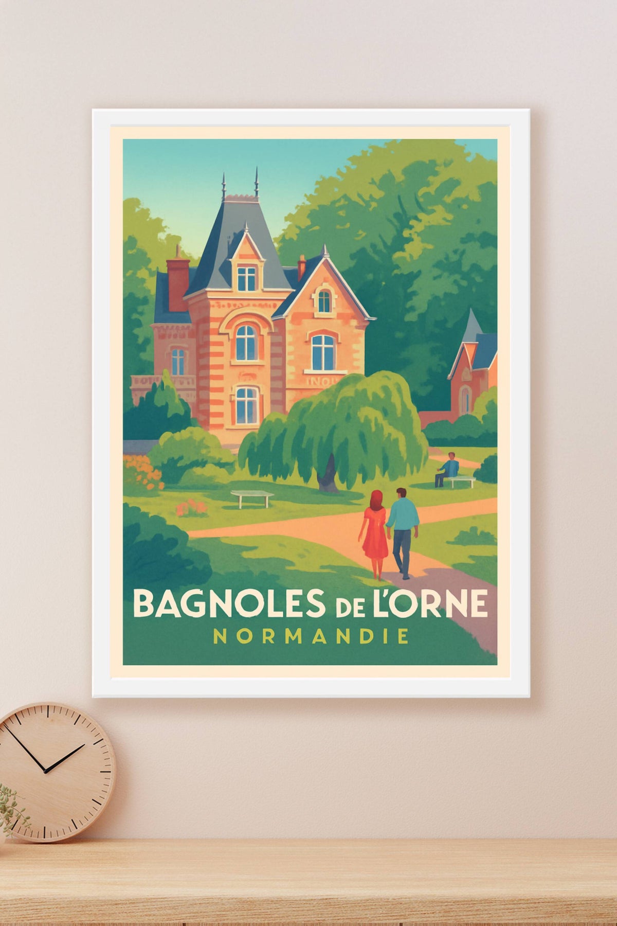 Affiche Bagnoles de l'Orne — Charme et sérénité normandes · poster d'art de Bagnoles de l'Orne