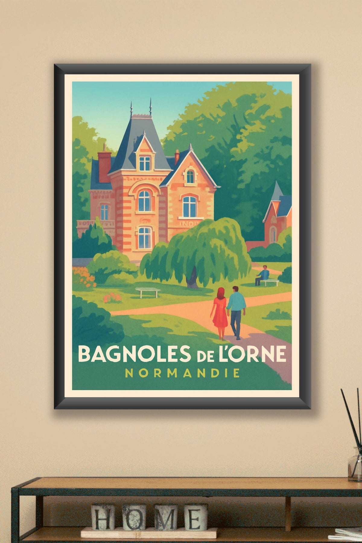 Affiche Bagnoles de l'Orne — Charme et sérénité normandes · poster d'art de Bagnoles de l'Orne