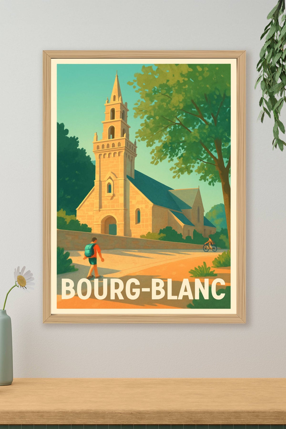 Affiche Bourg-Blanc — Charme et sérénité bretonne · poster d'art de Bourg-Blanc