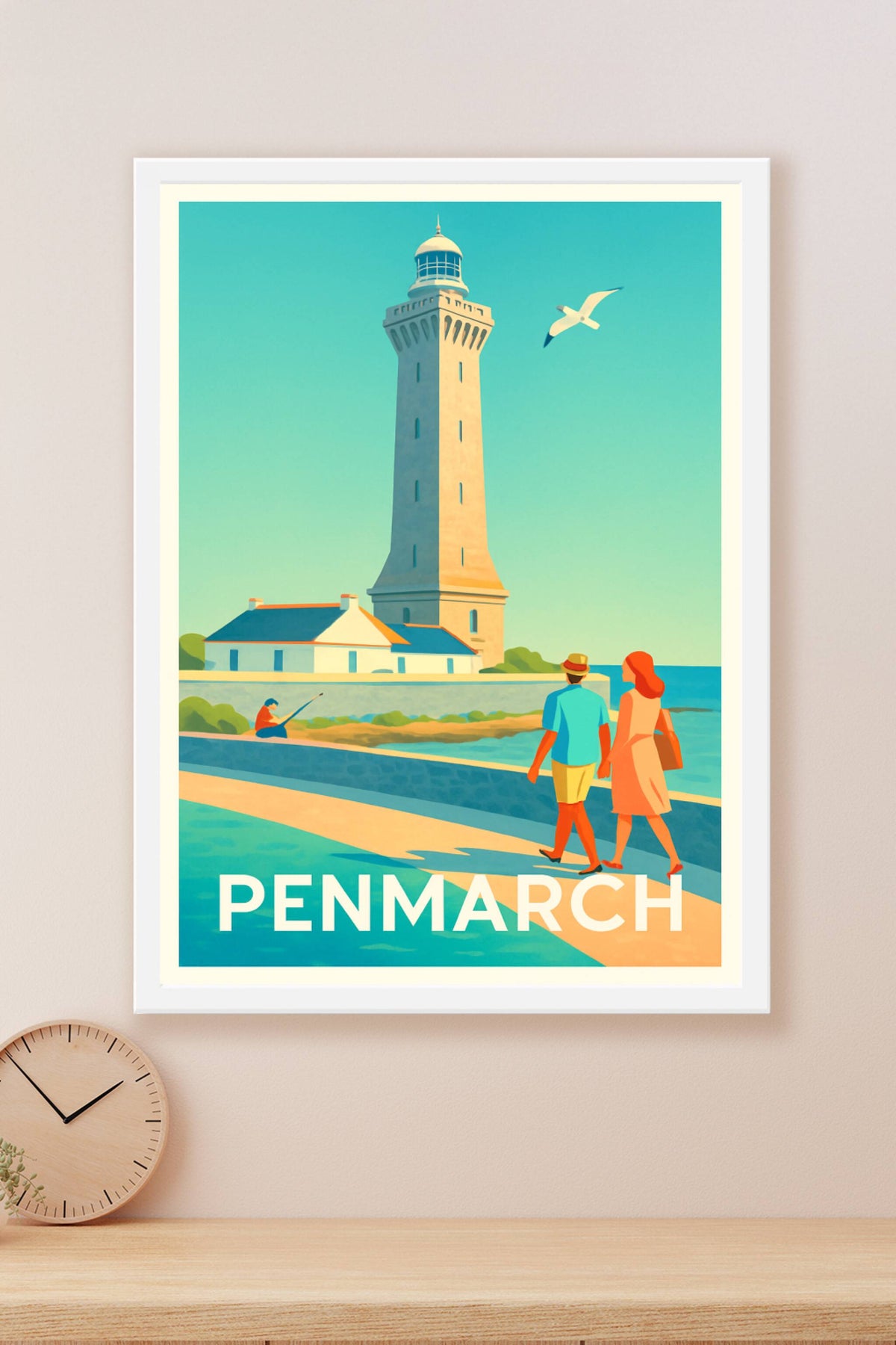 Affiche Penmarch — Balade au phare en bord de mer · poster d'art de Penmarch