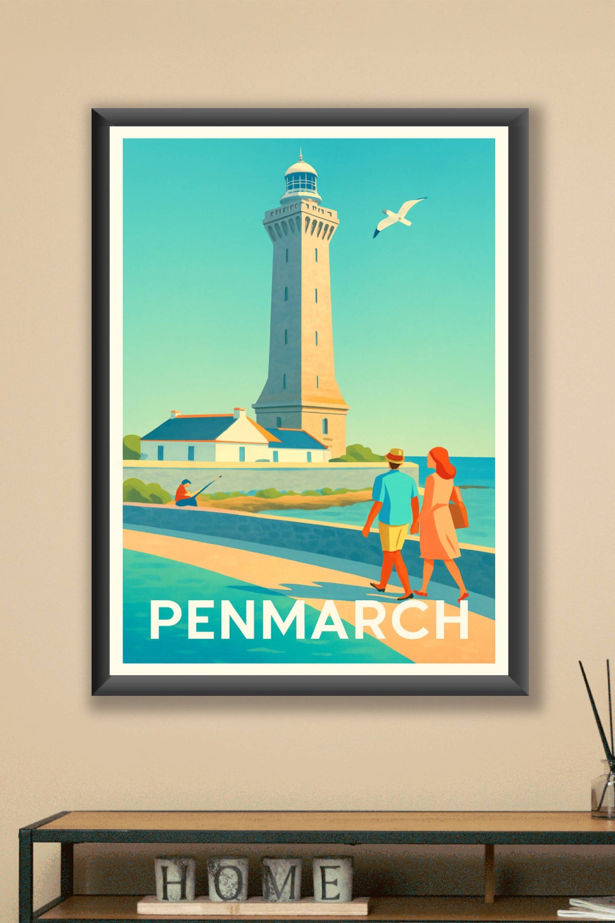 Affiche Penmarch — Balade au phare en bord de mer · poster d'art de Penmarch