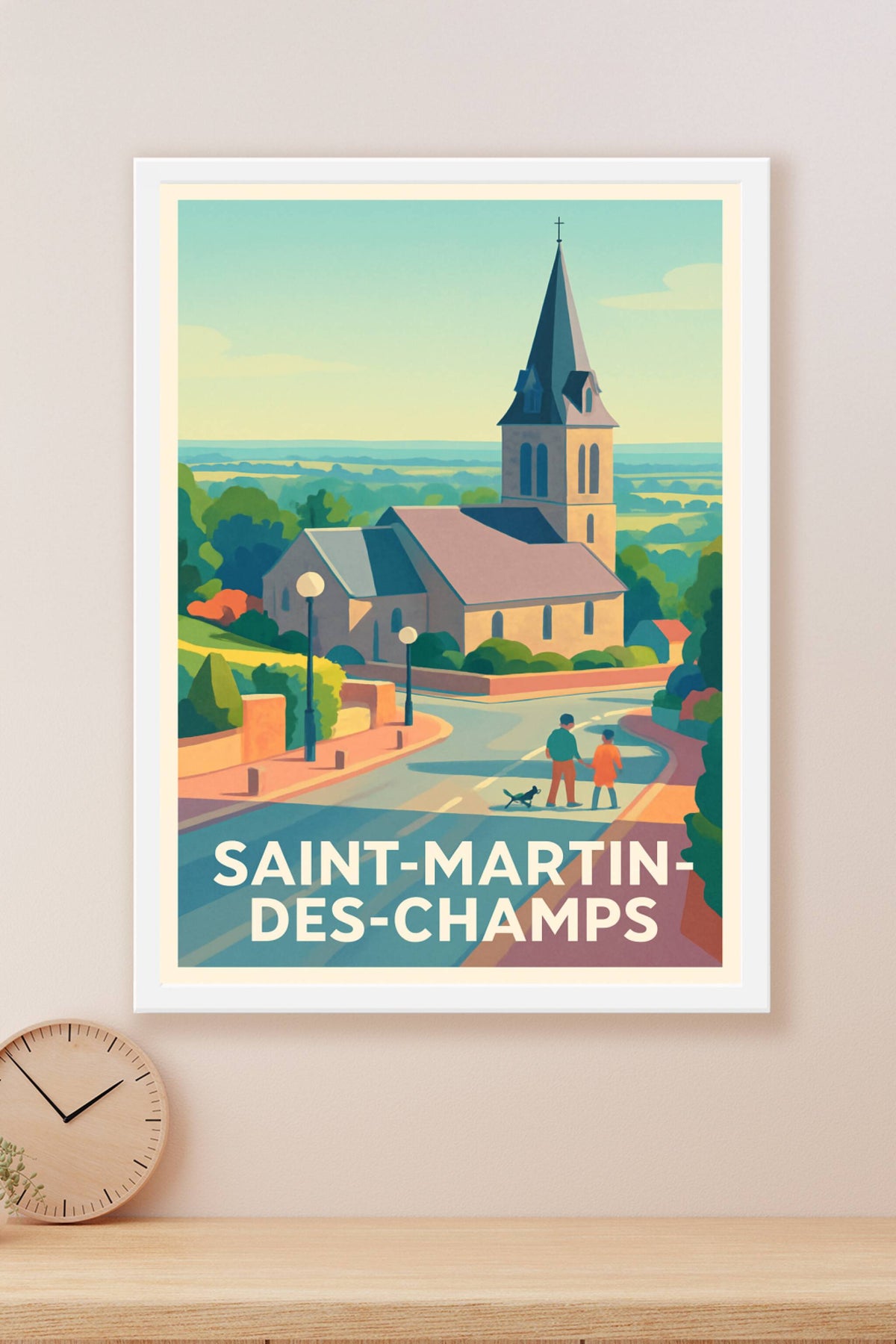 Affiche Saint-Martin-des-Champs — Charme champêtre et sérénité · poster d'art de Saint-Martin-des-Champs