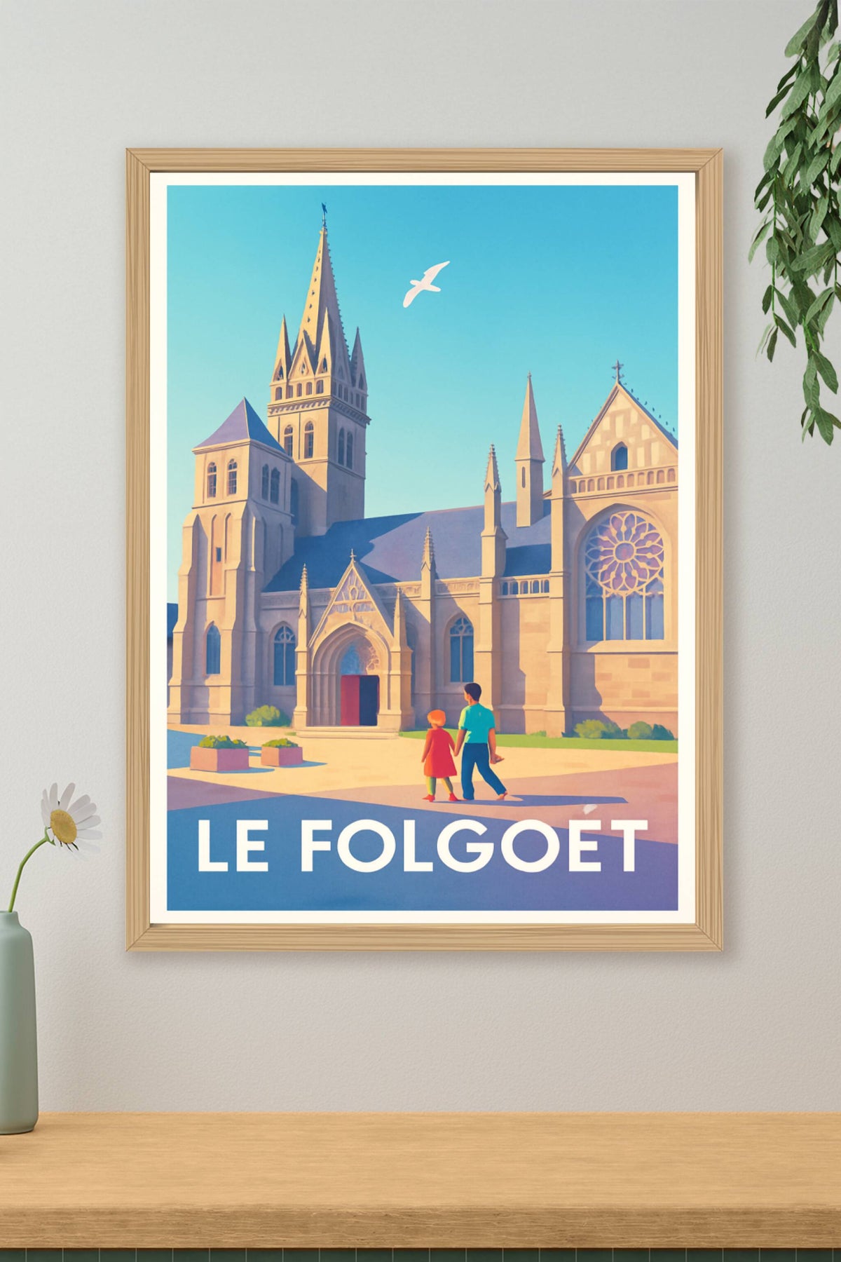 Affiche Le Folgoët — Tranquillité et patrimoine breton · poster d'art de Le Folgoët