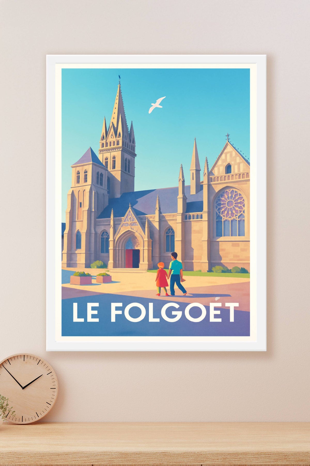Affiche Le Folgoët — Tranquillité et patrimoine breton · poster d'art de Le Folgoët