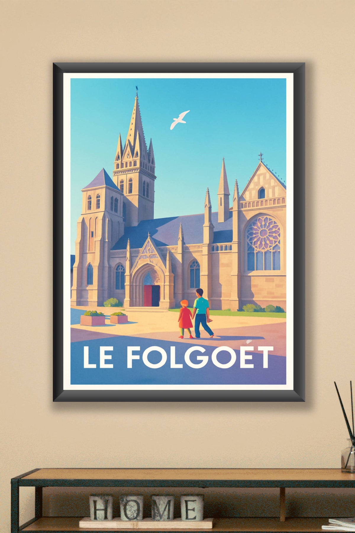 Affiche Le Folgoët — Tranquillité et patrimoine breton · poster d'art de Le Folgoët