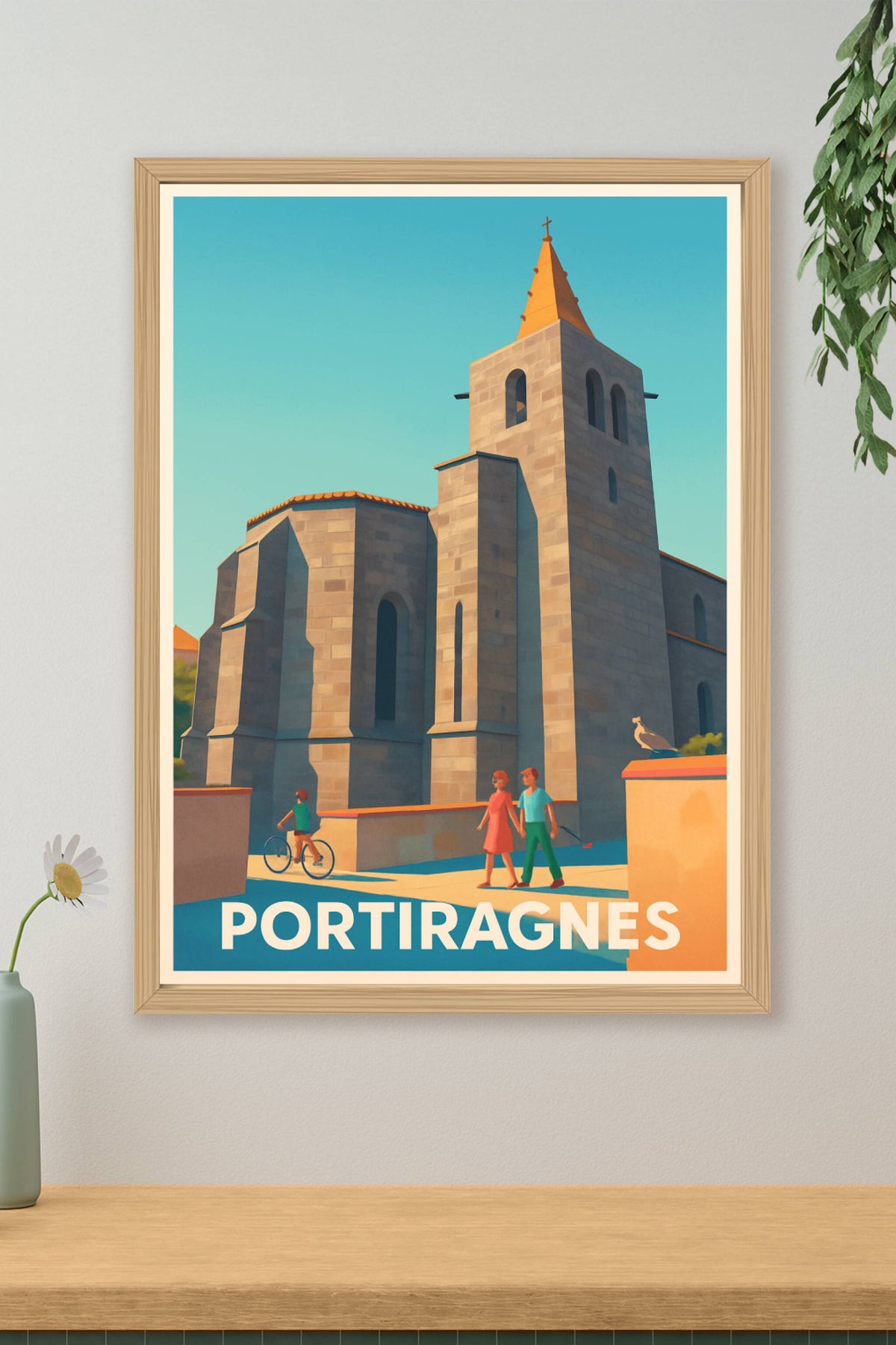 Affiche Portiragnes — Charme et sérénité méditerranéenne · poster d'art de Portiragnes