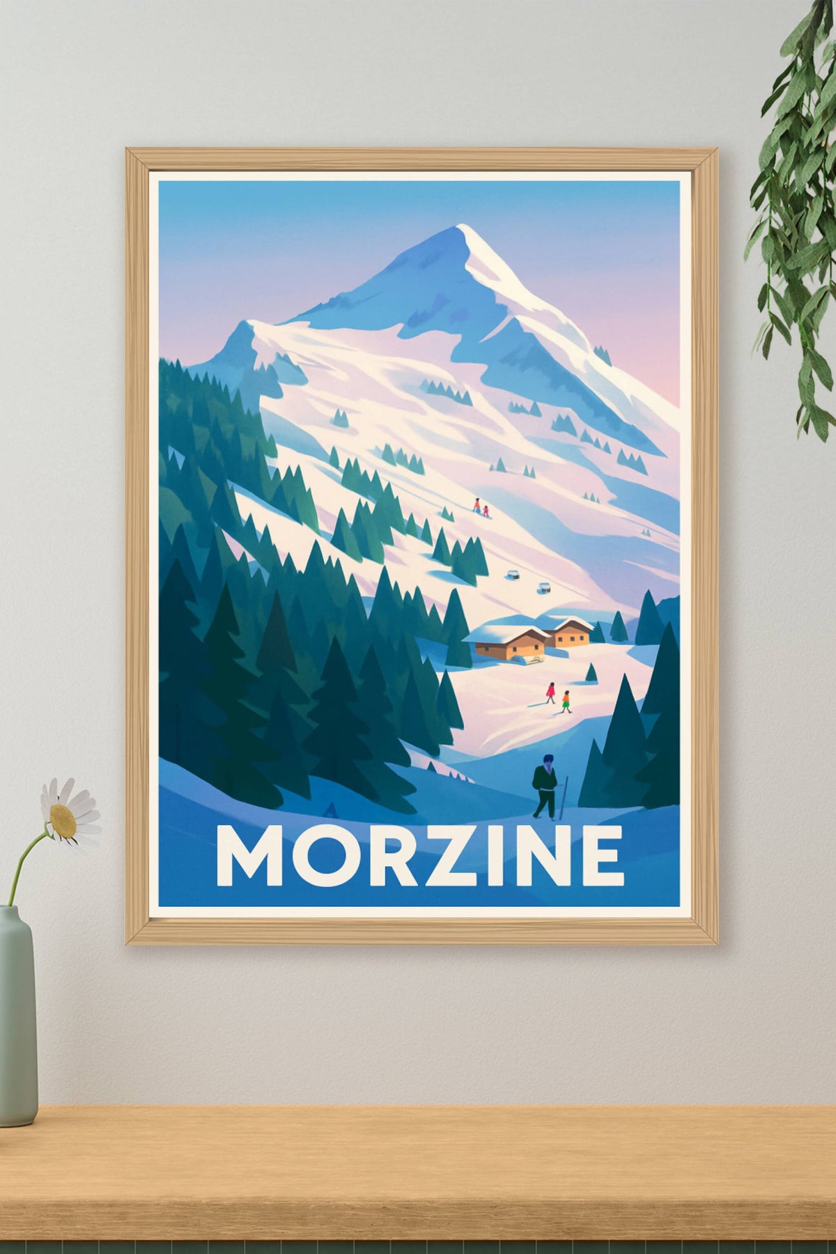 Affiche Morzine — L'évasion hivernale en montagne · poster d'art de Morzine