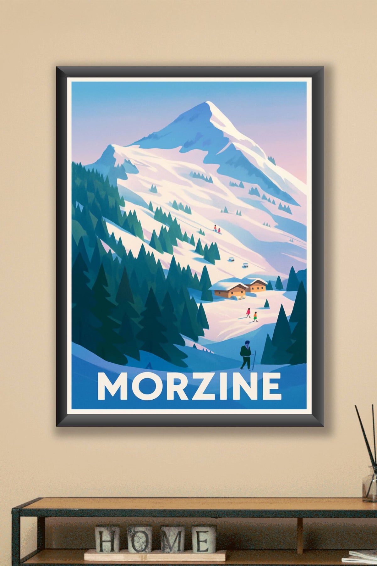Affiche Morzine — L'évasion hivernale en montagne · poster d'art de Morzine