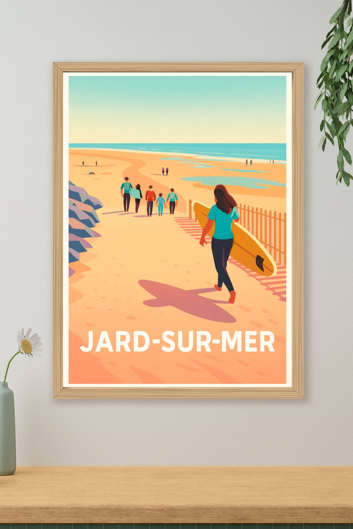Affiche Jard-sur-Mer — L'appel de l'océan et des plages dorées · poster d'art de Jard-sur-Mer