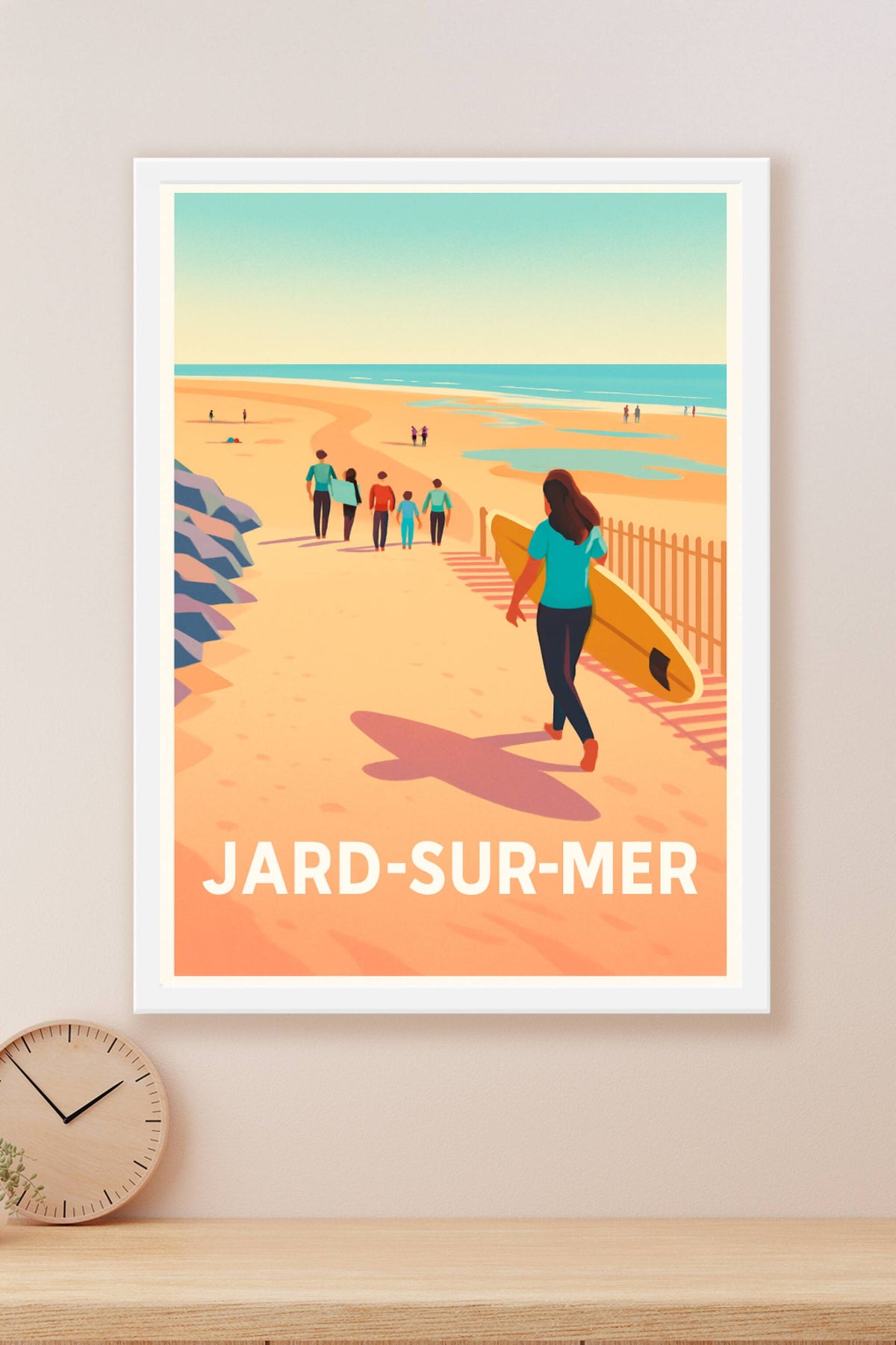 Affiche Jard-sur-Mer — L'appel de l'océan et des plages dorées · poster d'art de Jard-sur-Mer