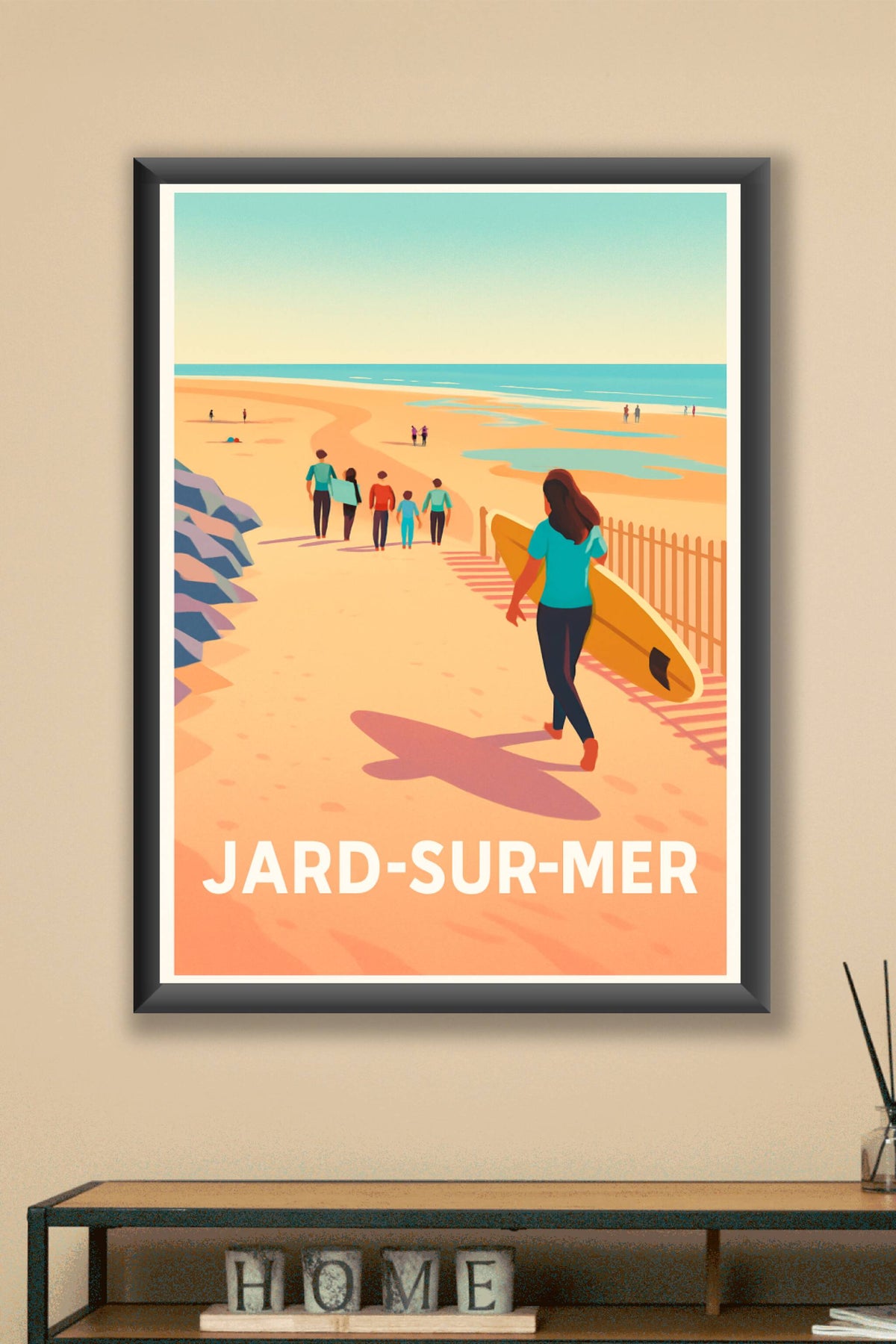 Affiche Jard-sur-Mer — L'appel de l'océan et des plages dorées · poster d'art de Jard-sur-Mer