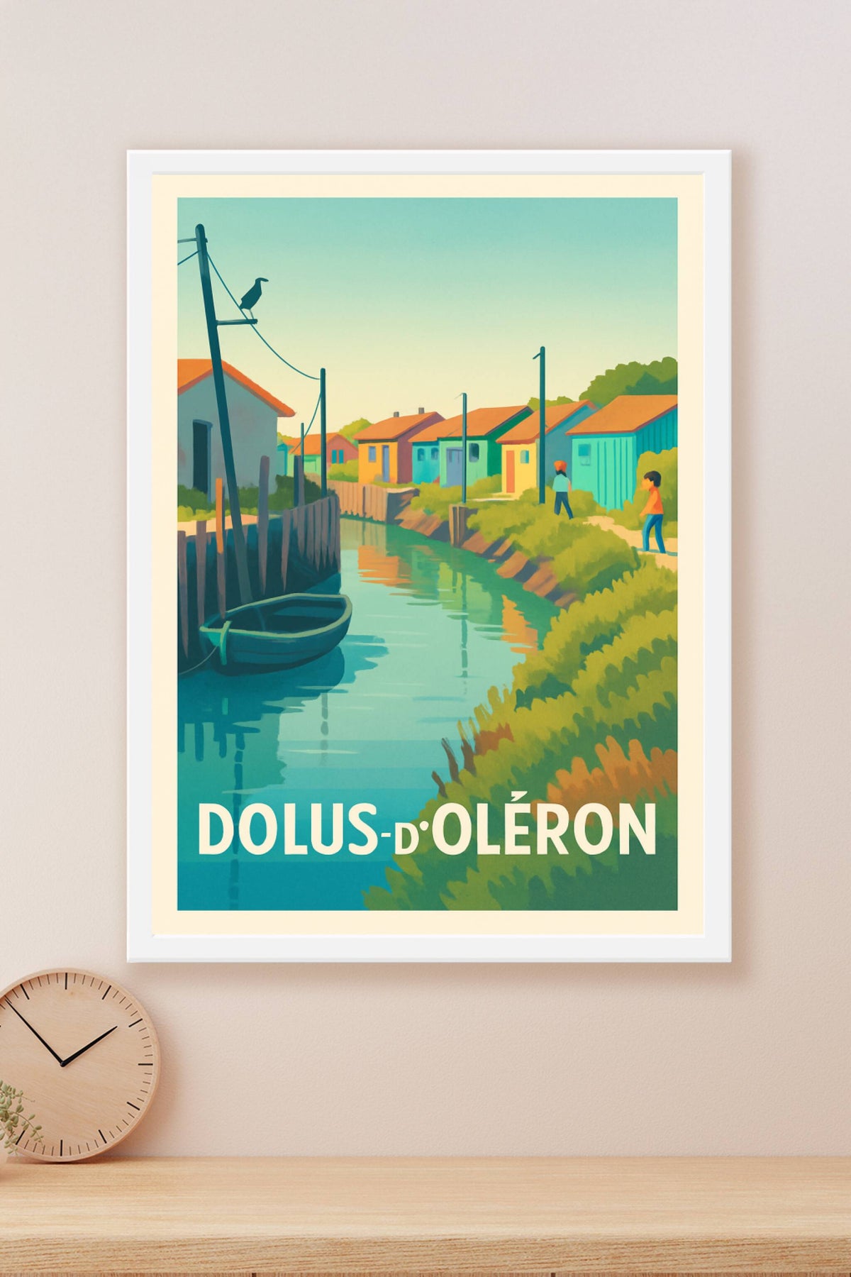 Affiche Dolus-d'Oléron — Charme et sérénité au fil de l'eau · poster d'art de Dolus-d'Oléron