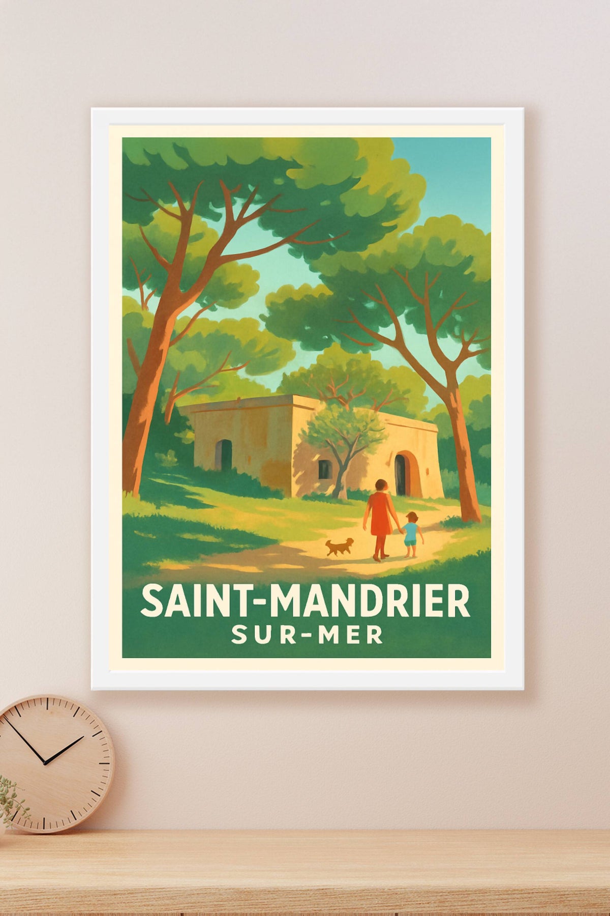 Affiche Saint-Mandrier-sur-Mer — Promenade bucolique en Provence · poster d'art de Saint-Mandrier-sur-Mer
