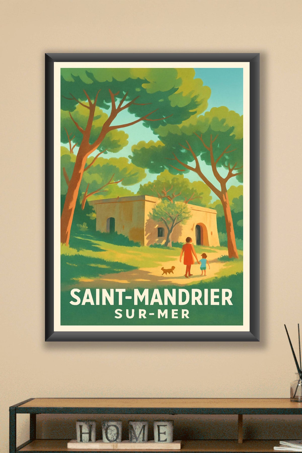 Affiche Saint-Mandrier-sur-Mer — Promenade bucolique en Provence · poster d'art de Saint-Mandrier-sur-Mer