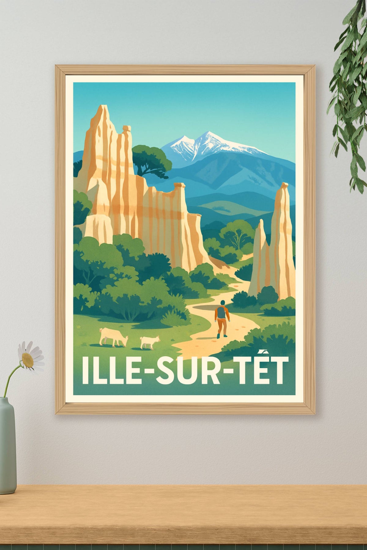 Affiche Ille-sur-Têt — Merveilles naturelles et randonnées authentiques · poster d'art de Ille-sur-Têt
