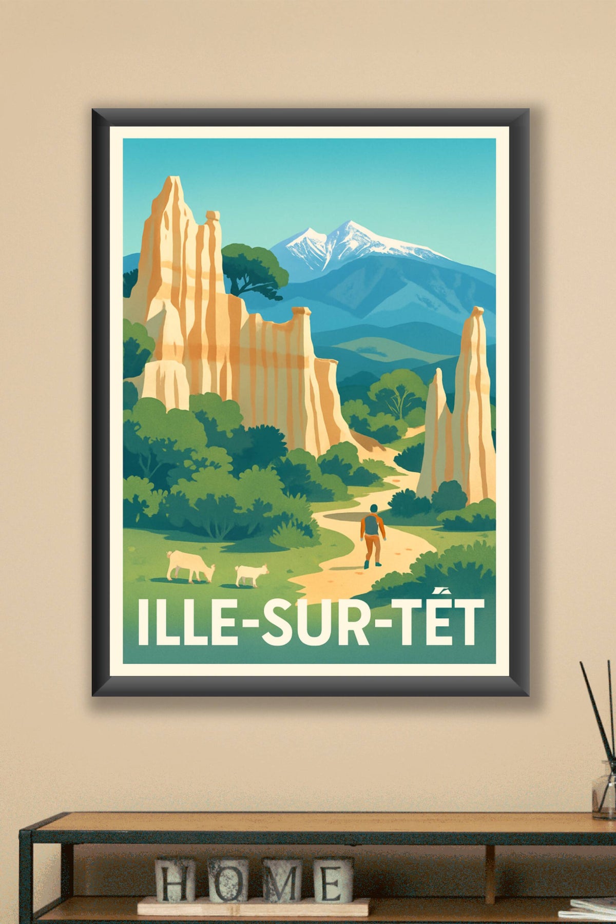 Affiche Ille-sur-Têt — Merveilles naturelles et randonnées authentiques · poster d'art de Ille-sur-Têt