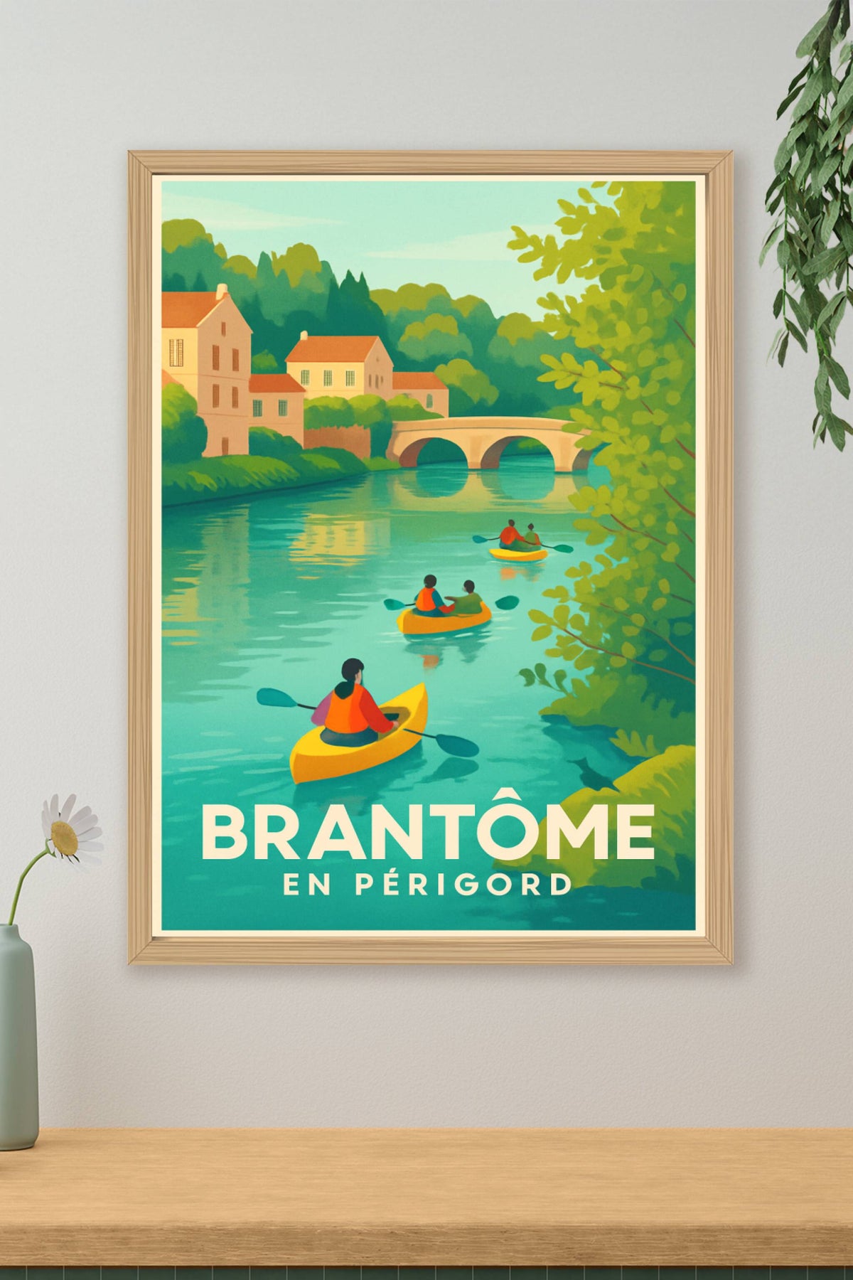 Affiche Brantôme — Joyau paisible en Périgord · poster d'art de Brantôme