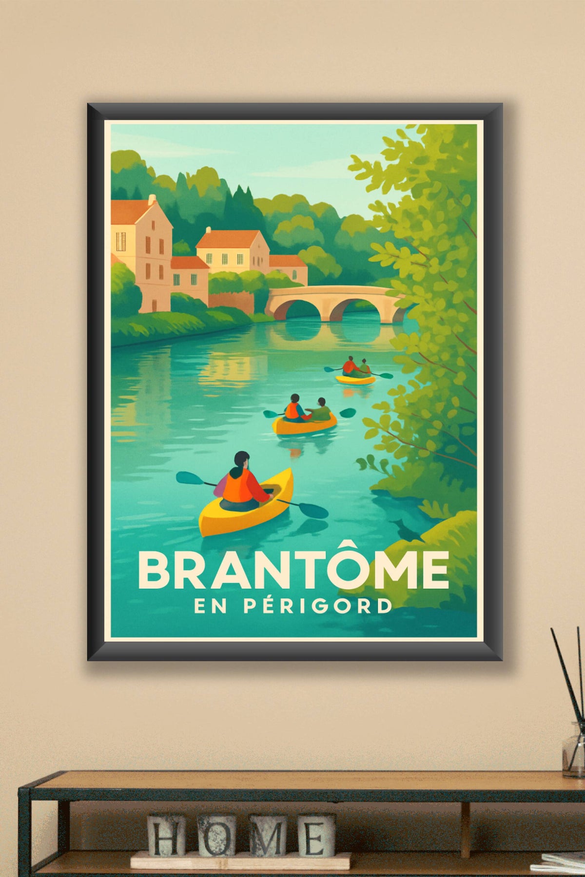 Affiche Brantôme — Joyau paisible en Périgord · poster d'art de Brantôme
