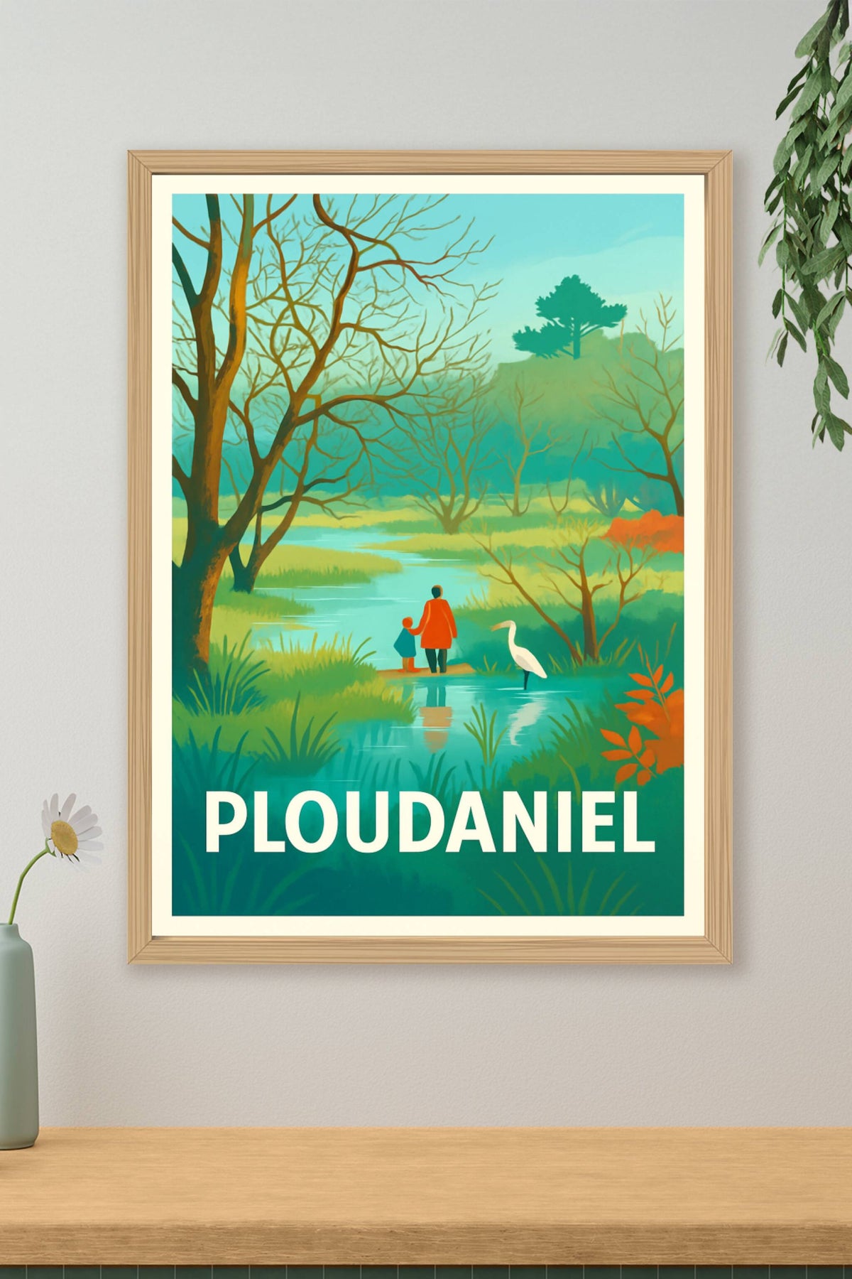 Affiche Ploudaniel — Invitation à la Sérénité Naturelle · poster d'art de Ploudaniel
