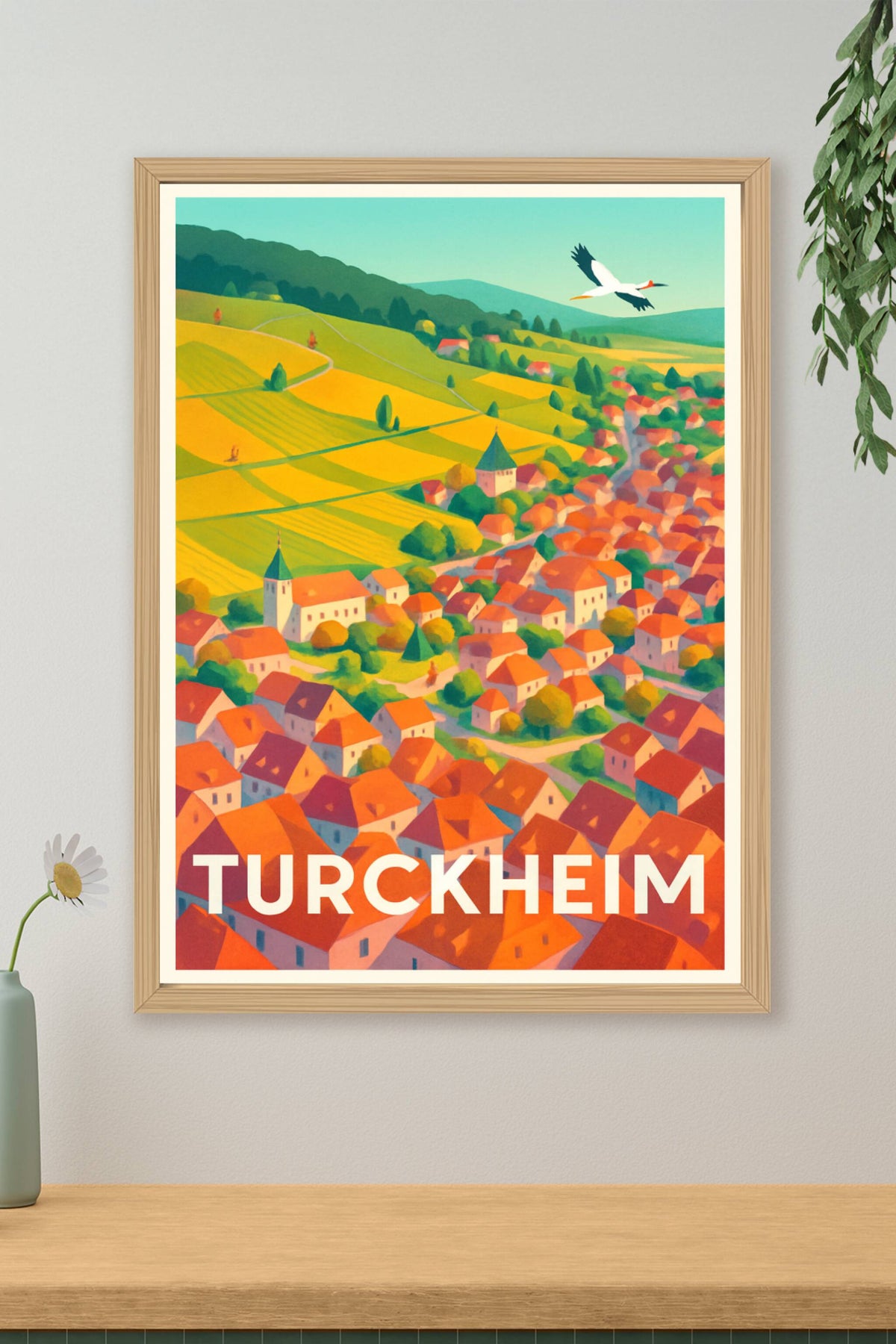 Affiche Turckheim — Le charme pittoresque de l'Alsace · poster d'art de Turckheim