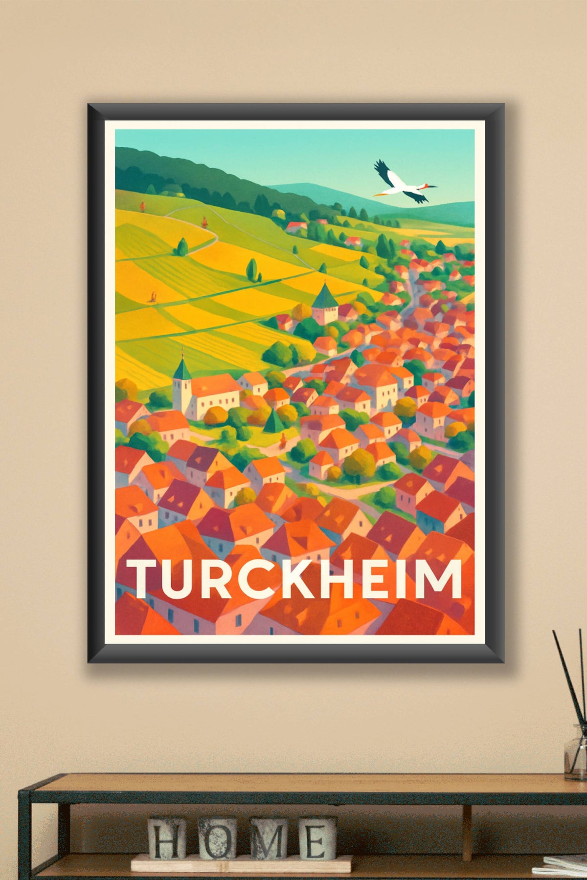 Affiche Turckheim — Le charme pittoresque de l'Alsace · poster d'art de Turckheim