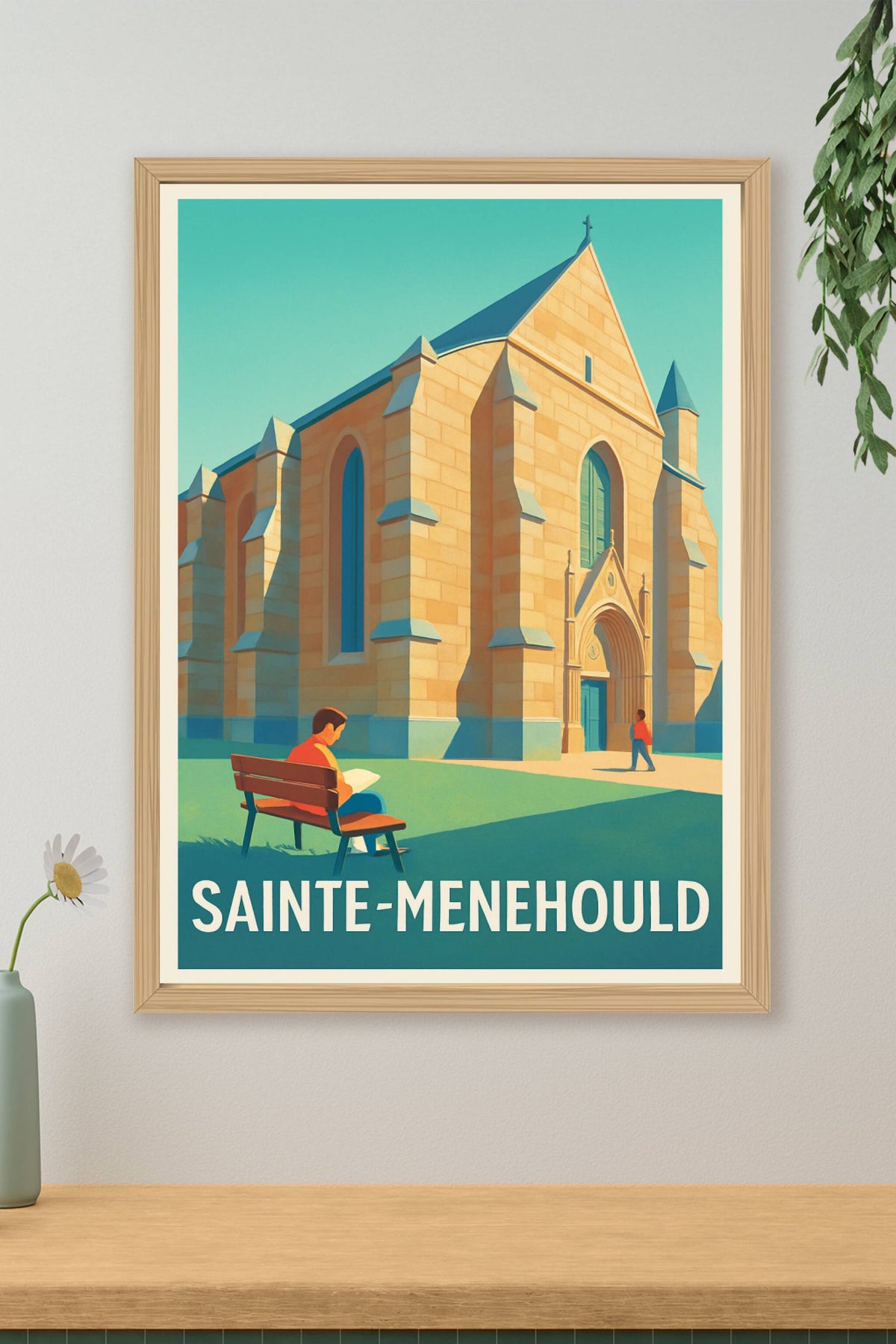 Affiche Sainte-Menehould — Sérénité et patrimoine historique · poster d'art de Sainte-Menehould