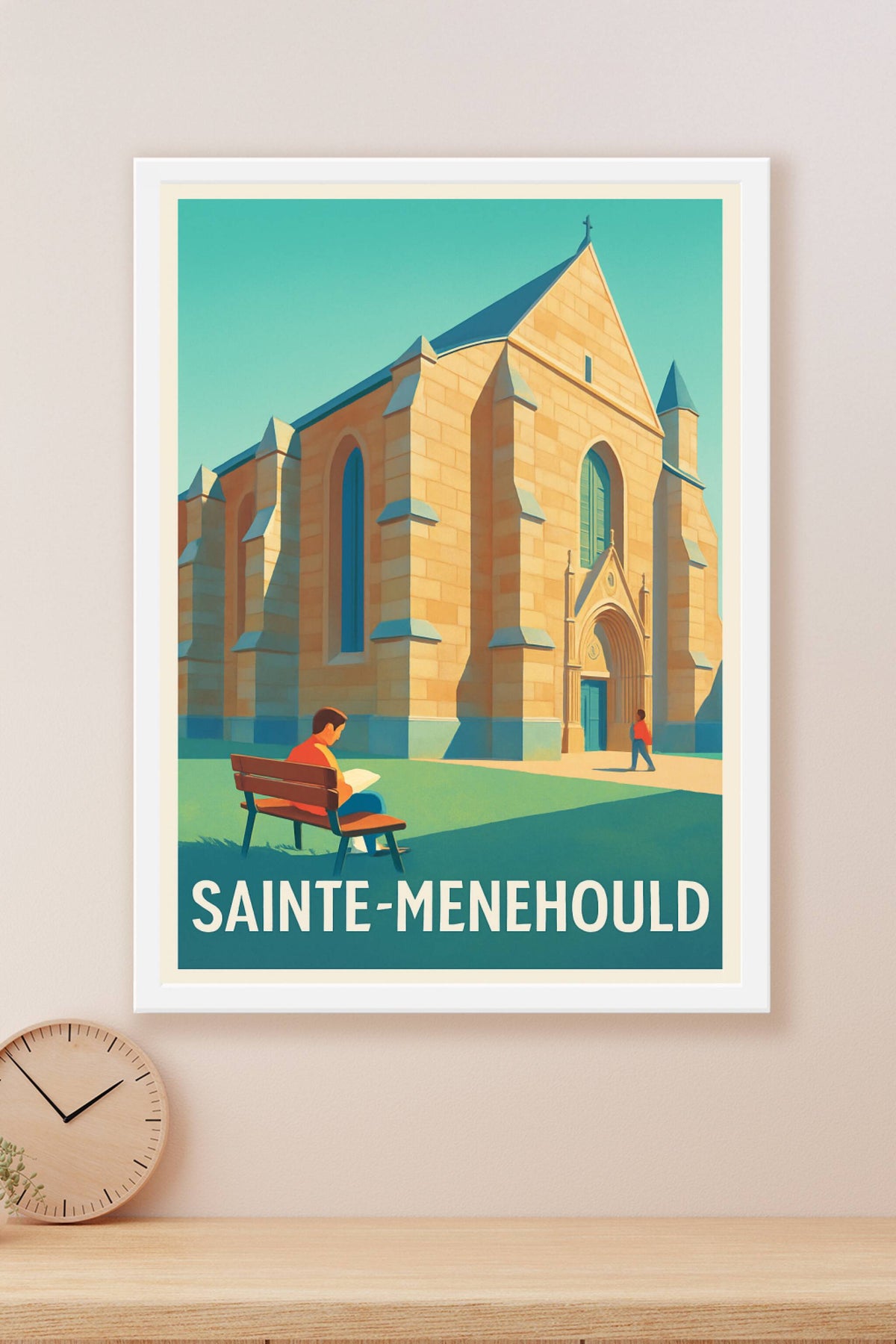 Affiche Sainte-Menehould — Sérénité et patrimoine historique · poster d'art de Sainte-Menehould