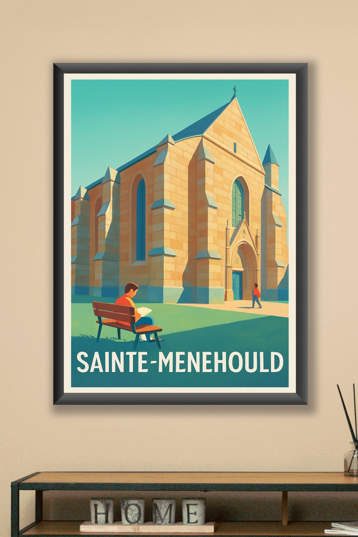 Affiche Sainte-Menehould — Sérénité et patrimoine historique · poster d'art de Sainte-Menehould