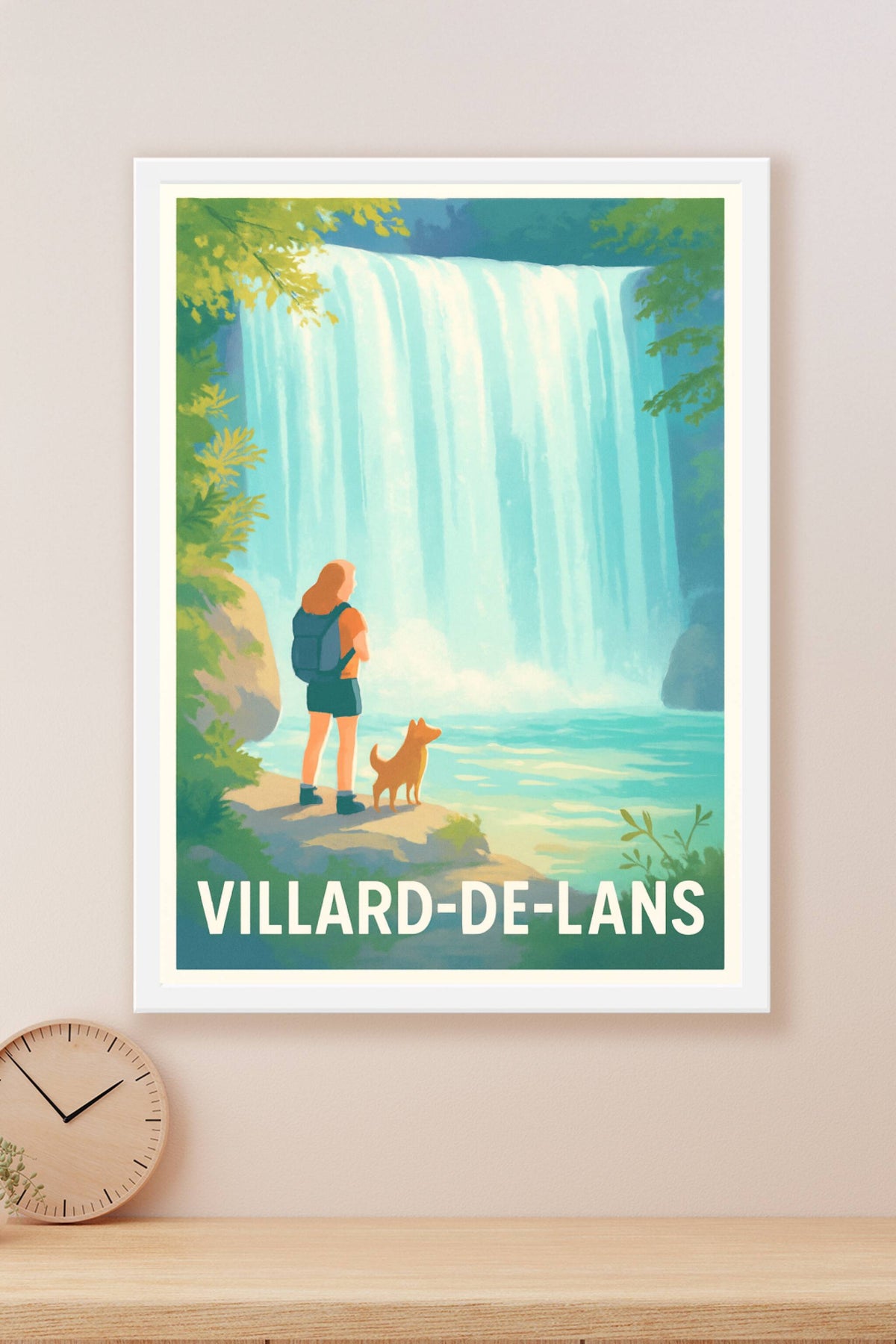 Affiche Villard-de-Lans — Évasion cascade et nature · poster d'art de Villard-de-Lans