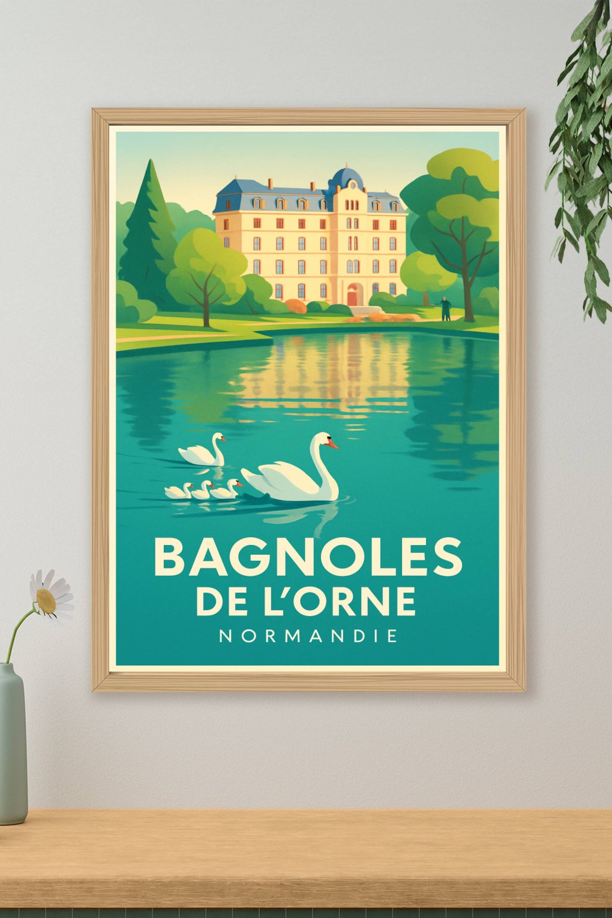 Affiche Bagnoles de l'Orne — Élégance et Sérénité en Normandie · poster d'art de Bagnoles de l'Orne