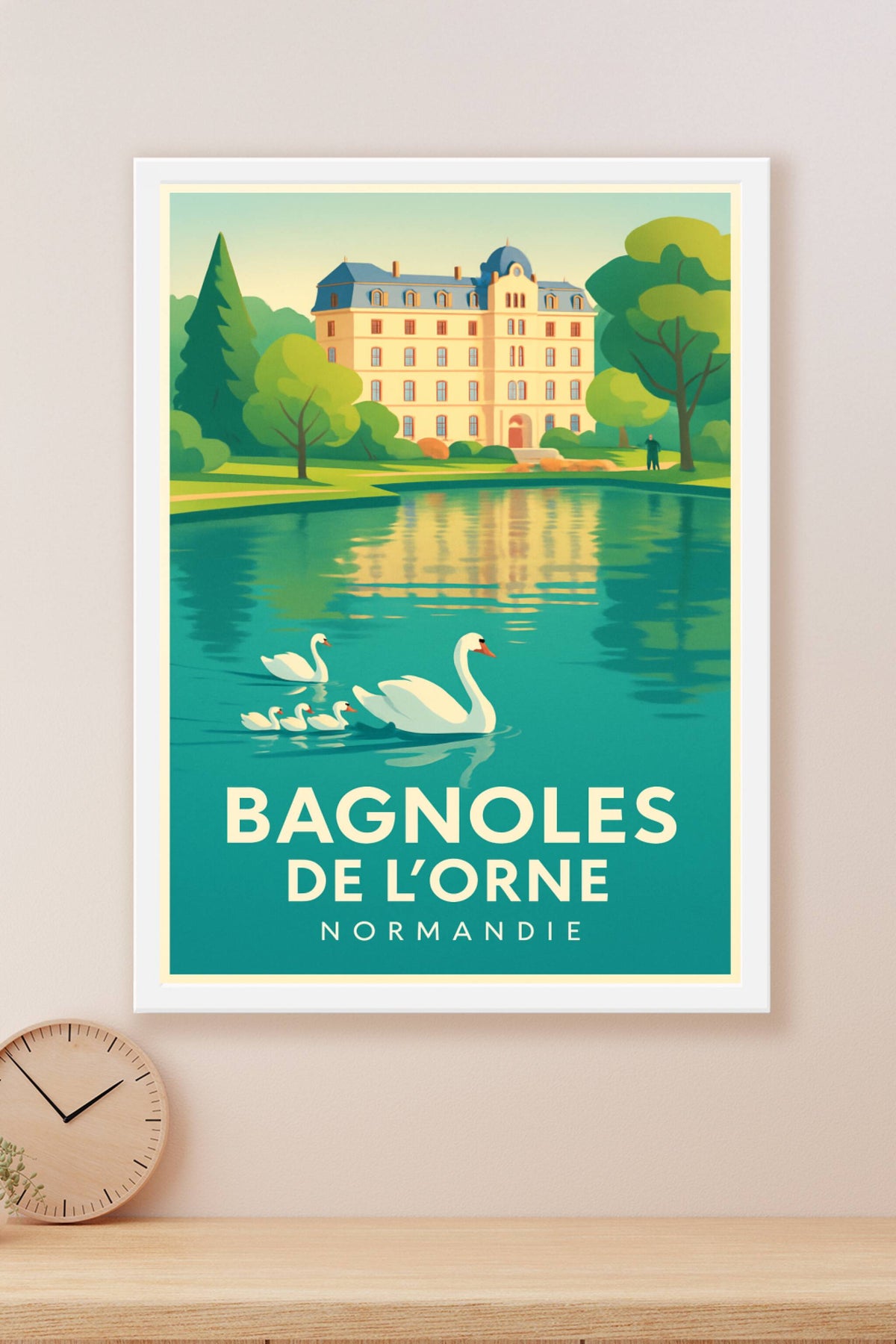 Affiche Bagnoles de l'Orne — Élégance et Sérénité en Normandie · poster d'art de Bagnoles de l'Orne