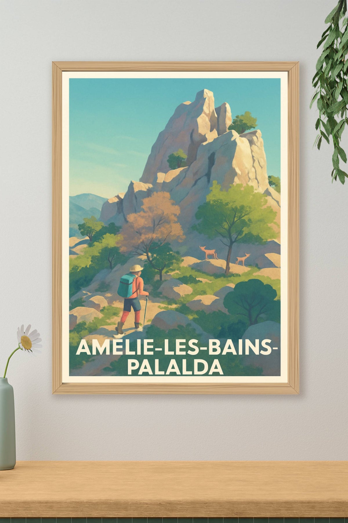 Affiche Amélie-les-Bains-Palalda — Évasion nature au cœur des montagnes · poster d'art de Amélie-les-Bains-Palalda