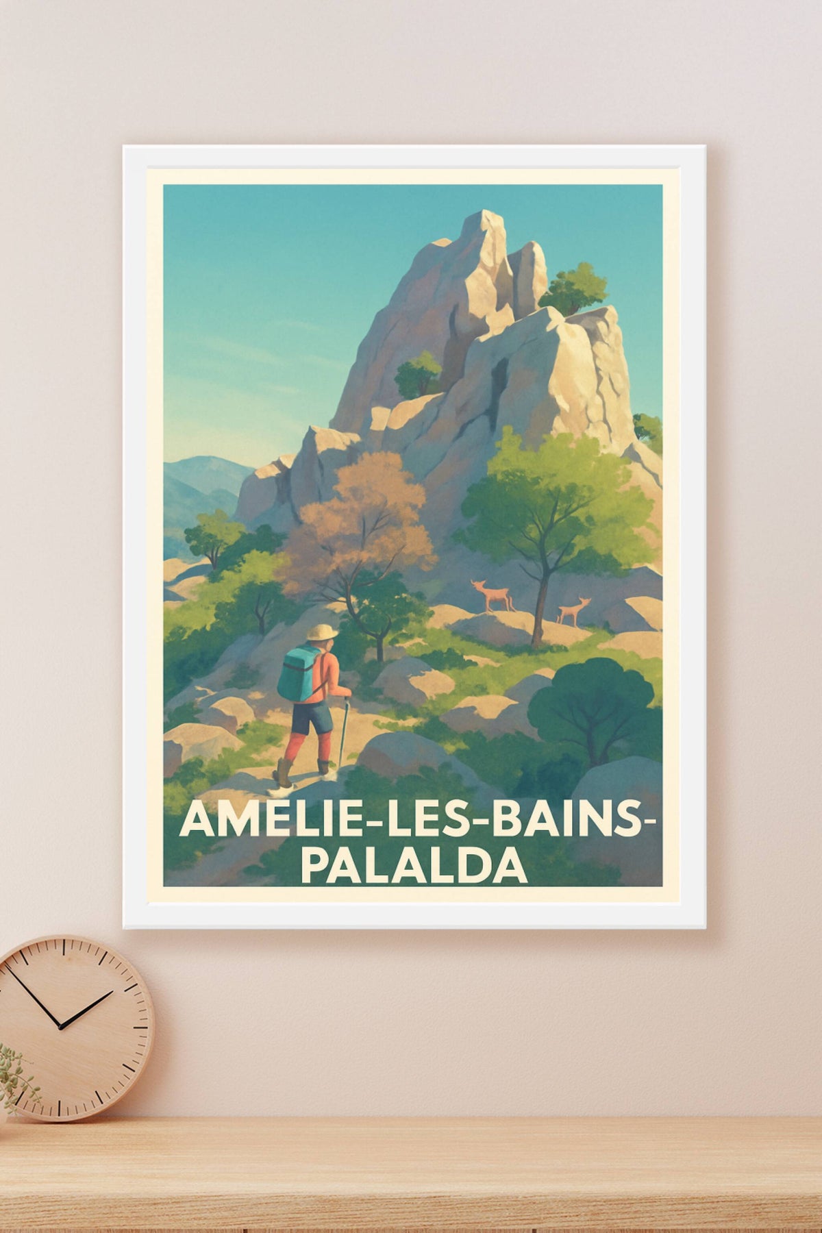 Affiche Amélie-les-Bains-Palalda — Évasion nature au cœur des montagnes · poster d'art de Amélie-les-Bains-Palalda