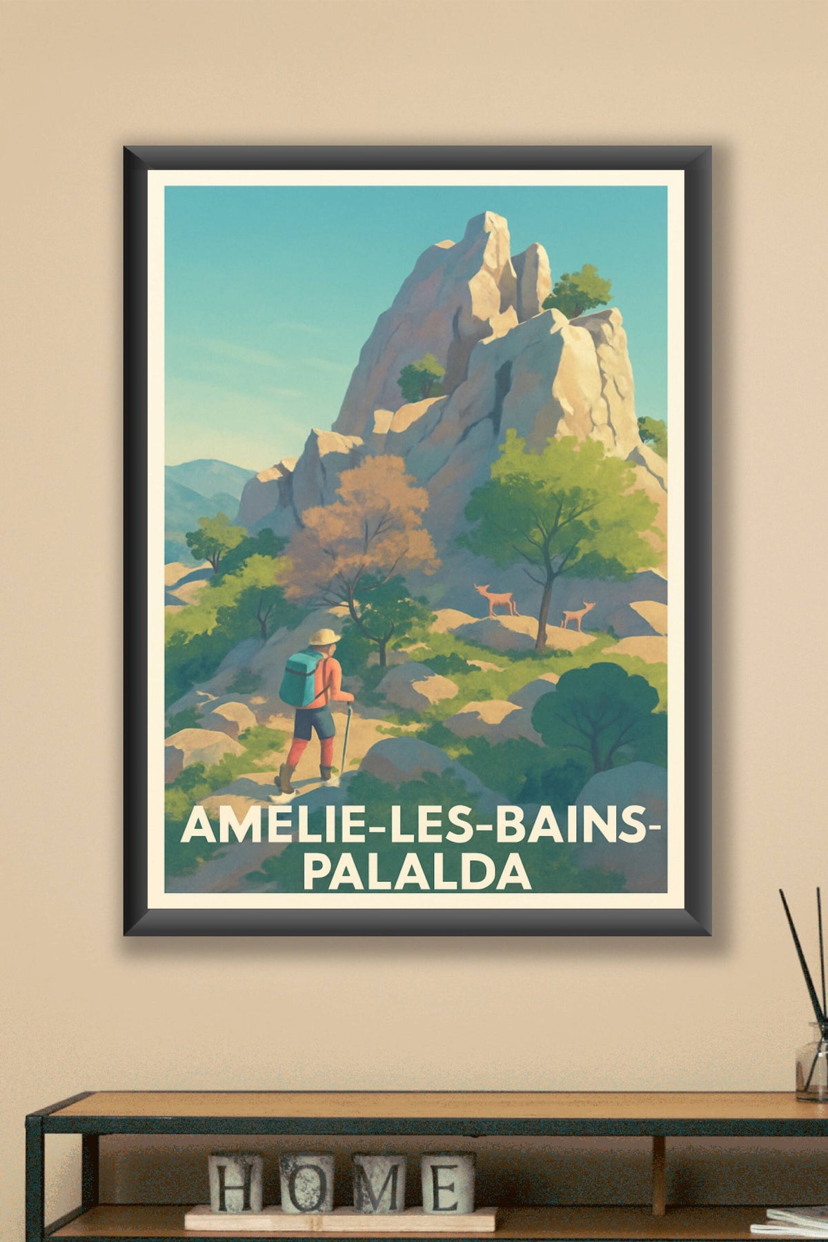 Affiche Amélie-les-Bains-Palalda — Évasion nature au cœur des montagnes · poster d'art de Amélie-les-Bains-Palalda