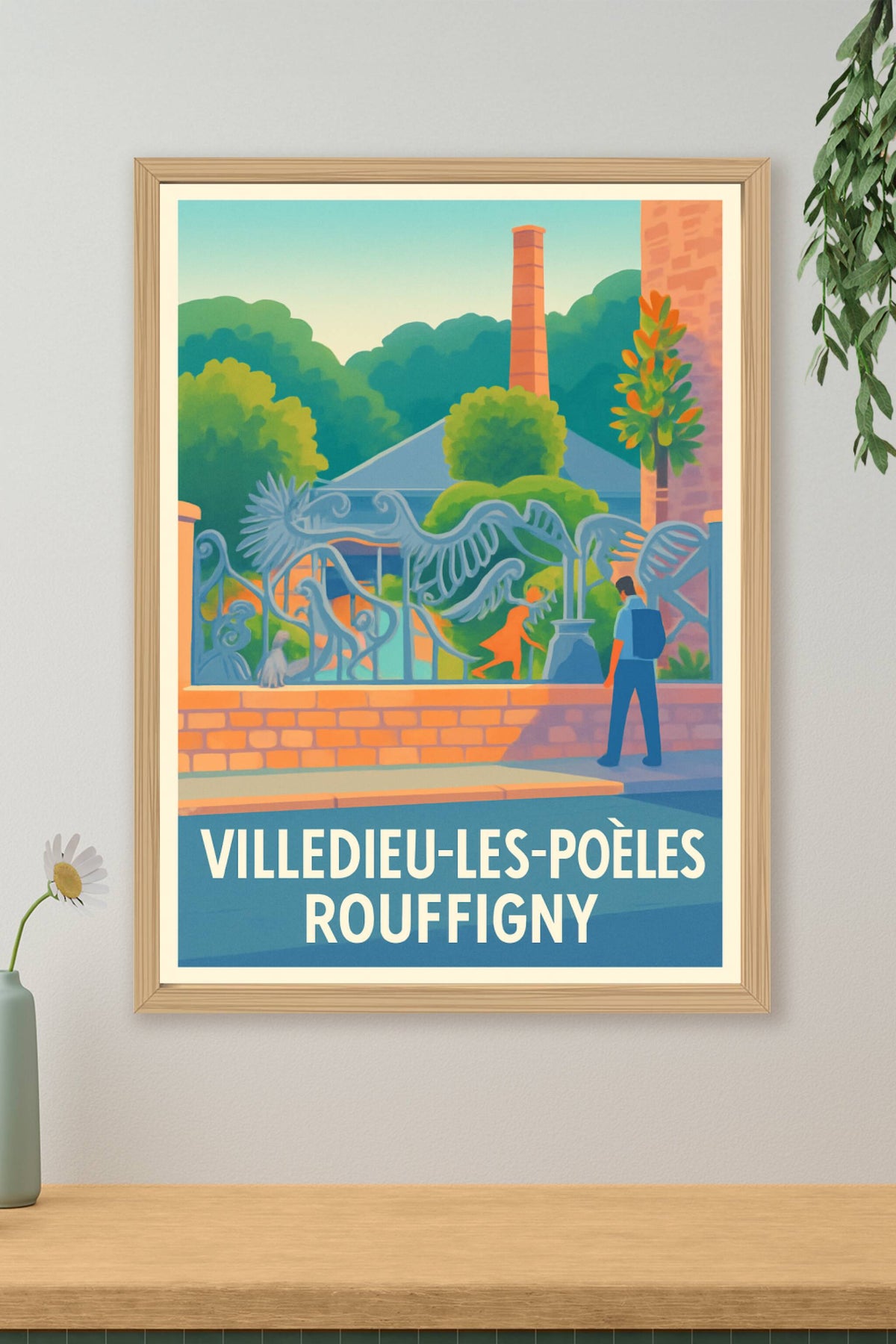 Affiche Villedieu-les-Poêles Rouffigny — Charme artisanal et patrimoine unique · poster d'art de Villedieu-les-Poêles Rouffigny