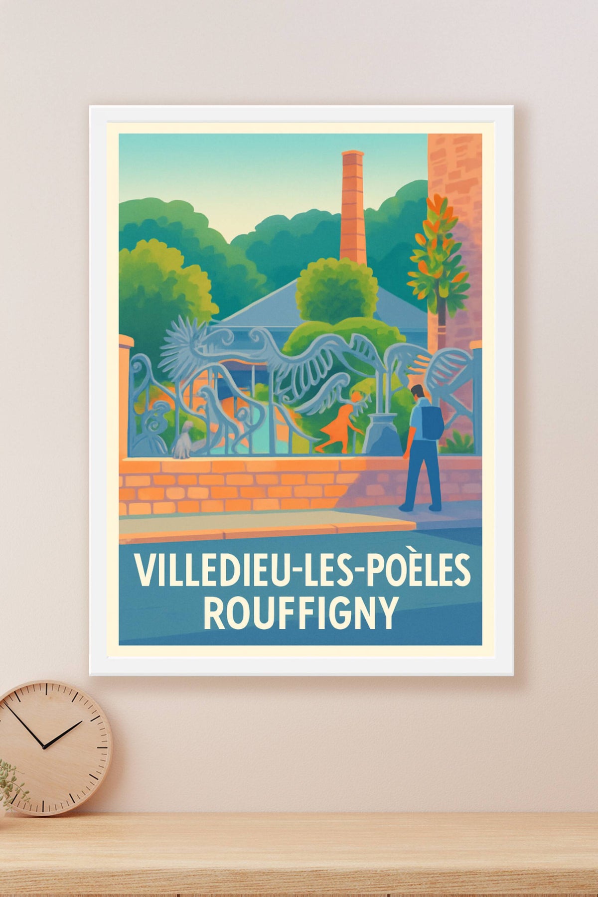 Affiche Villedieu-les-Poêles Rouffigny — Charme artisanal et patrimoine unique · poster d'art de Villedieu-les-Poêles Rouffigny