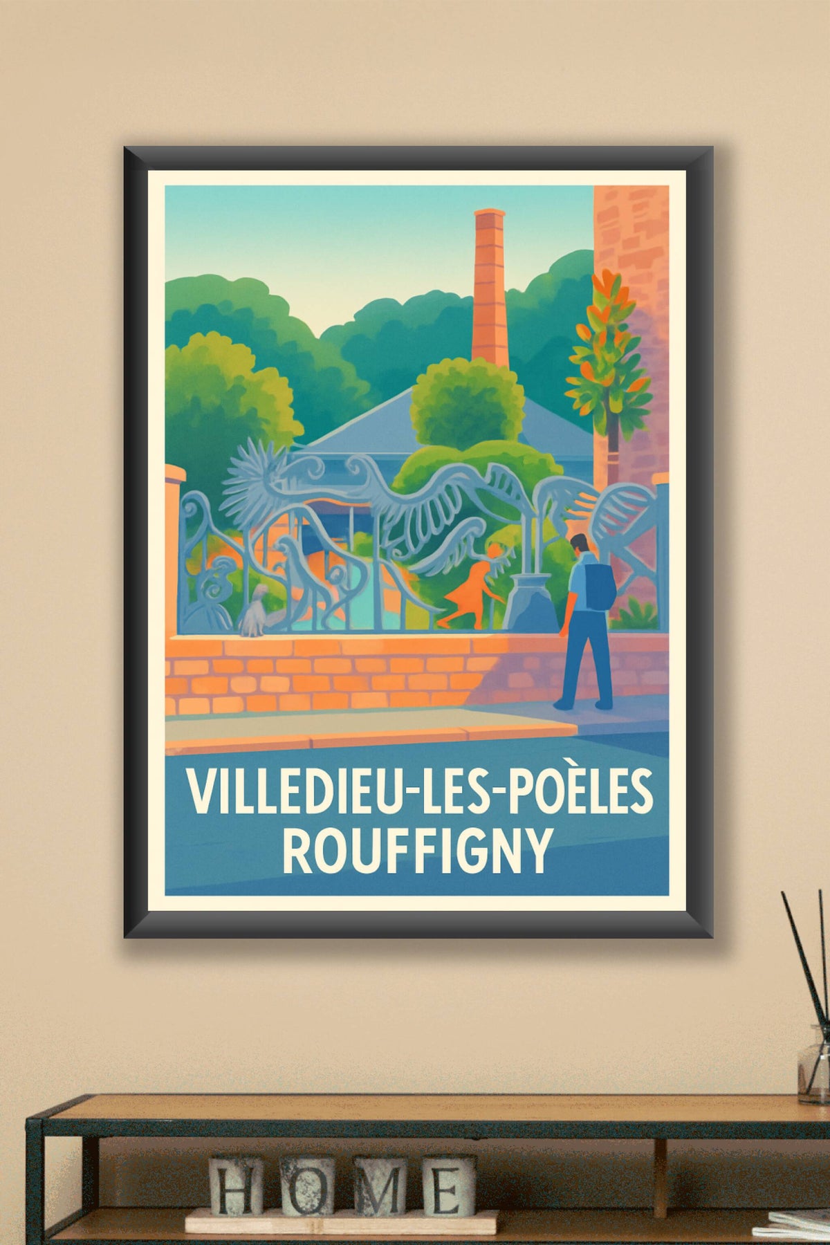 Affiche Villedieu-les-Poêles Rouffigny — Charme artisanal et patrimoine unique · poster d'art de Villedieu-les-Poêles Rouffigny