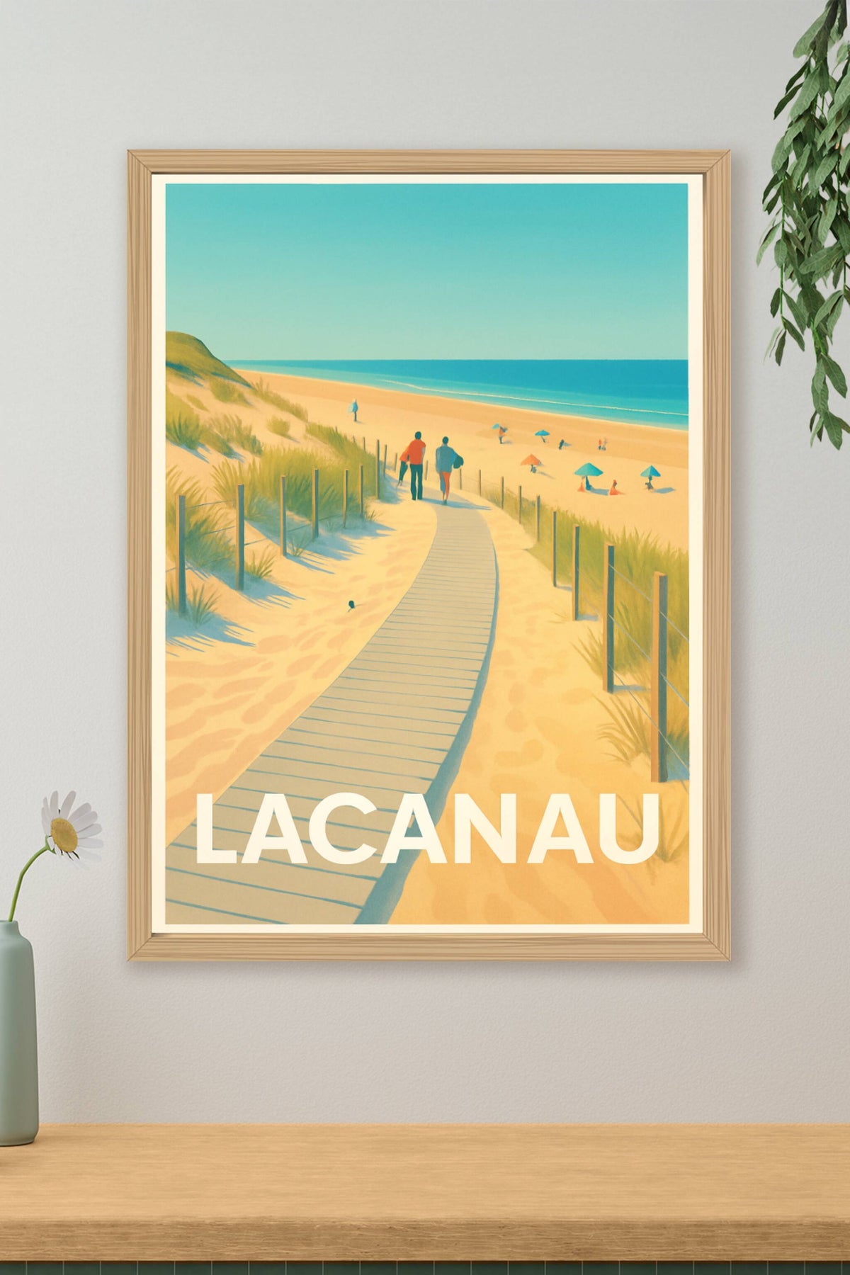 Affiche Lacanau — L'appel apaisant de la plage Atlantique · poster d'art de Lacanau