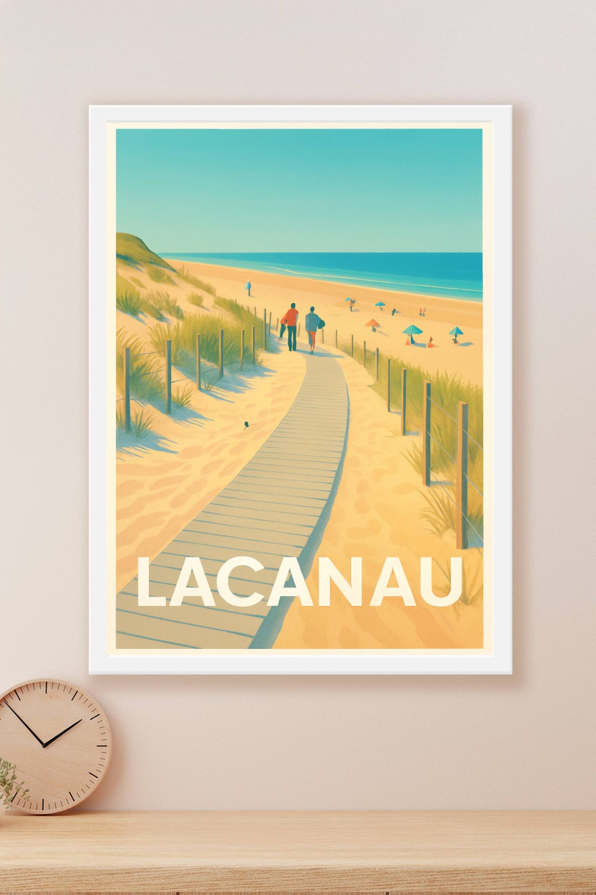 Affiche Lacanau — L'appel apaisant de la plage Atlantique · poster d'art de Lacanau