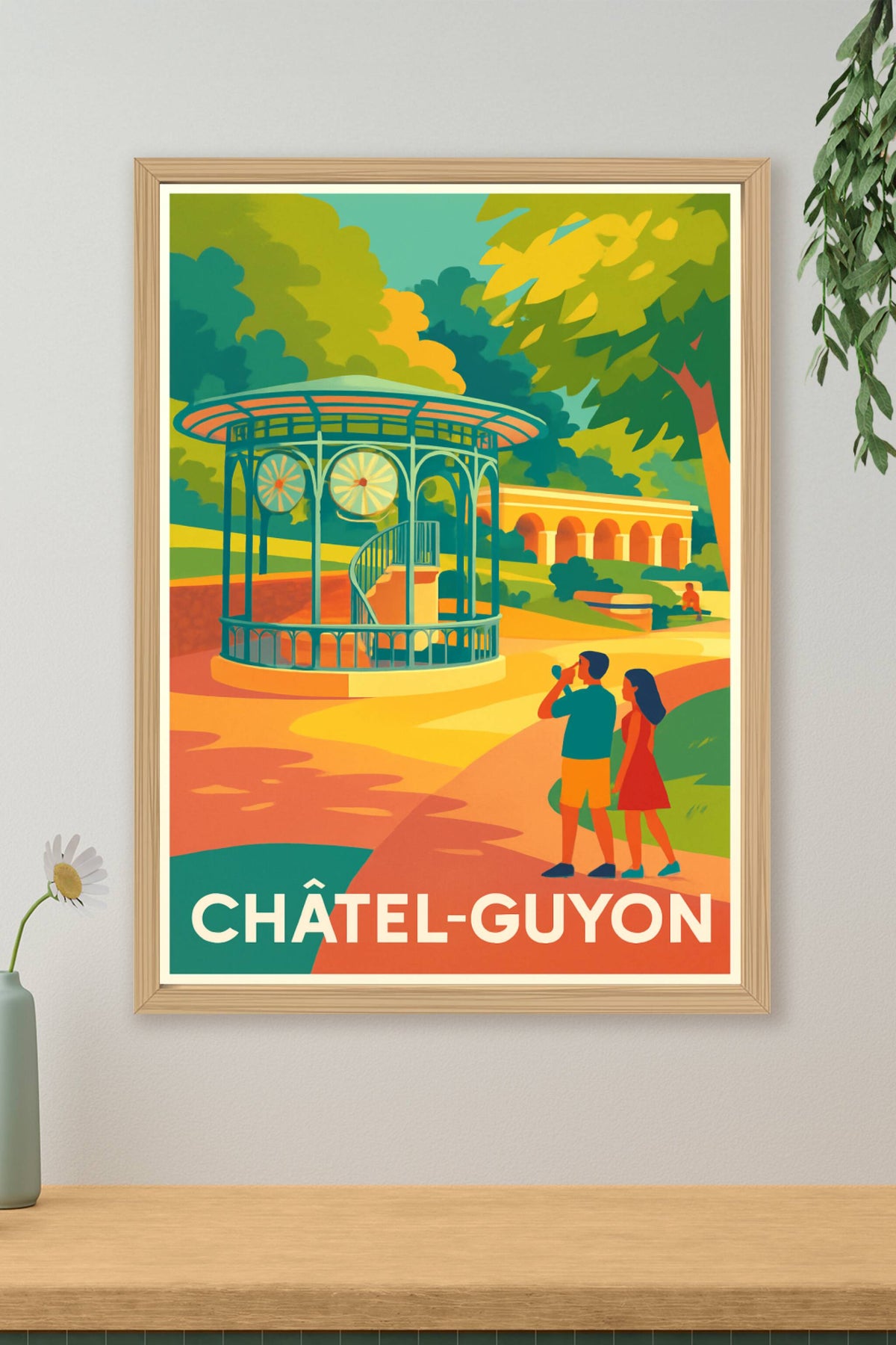 Affiche Châtel-Guyon — L'élégance d'un parc d'exception · poster d'art de Châtel-Guyon