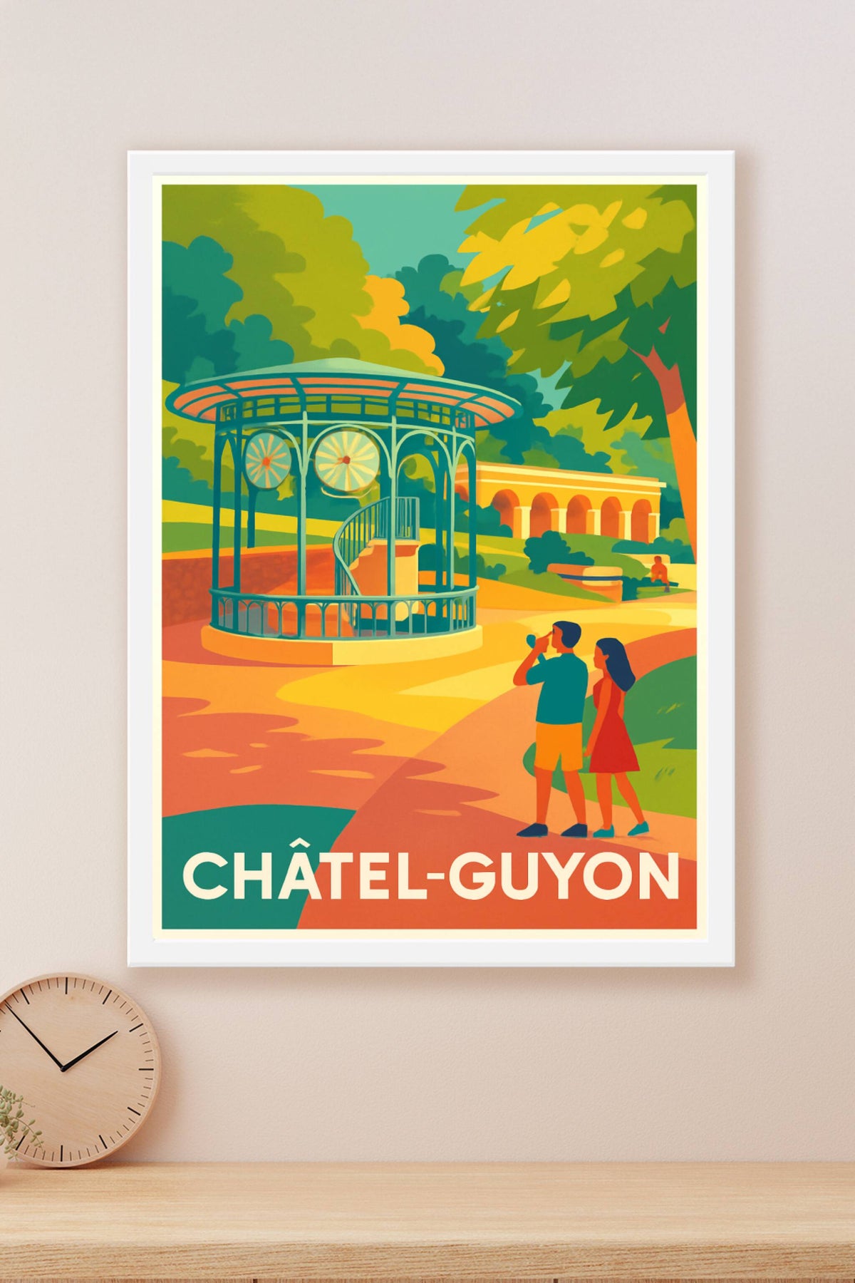 Affiche Châtel-Guyon — L'élégance d'un parc d'exception · poster d'art de Châtel-Guyon